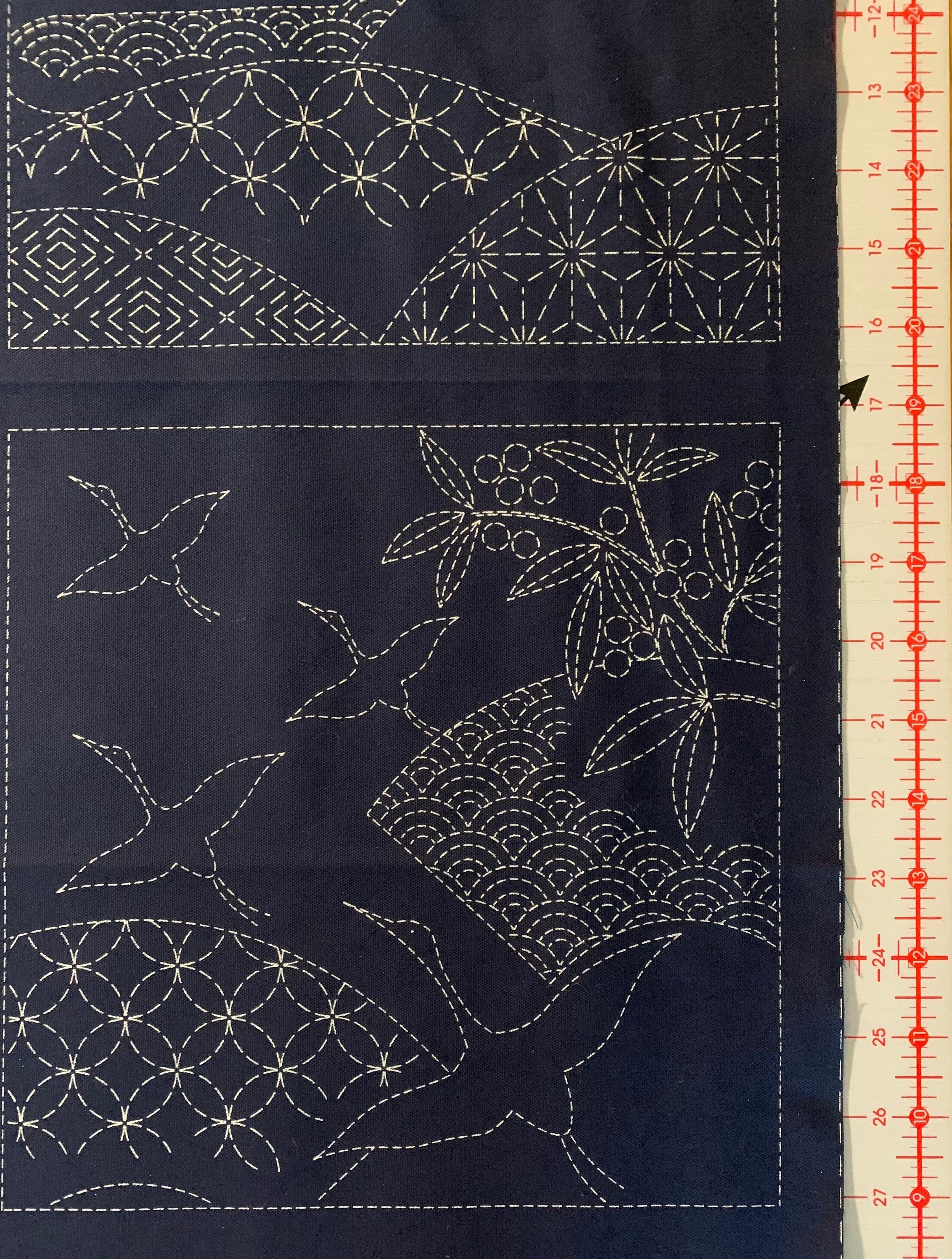 Orimono Imports - Parasol Season Sashiko Washout Fabric Panel