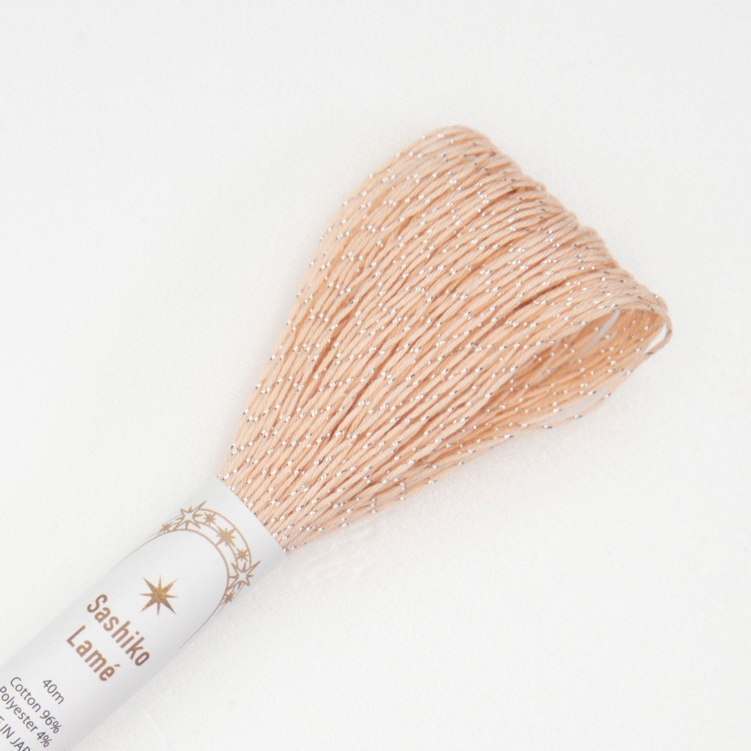 Olympus - Sashiko Lamé Metallic Thread 40m Skein - Peach
