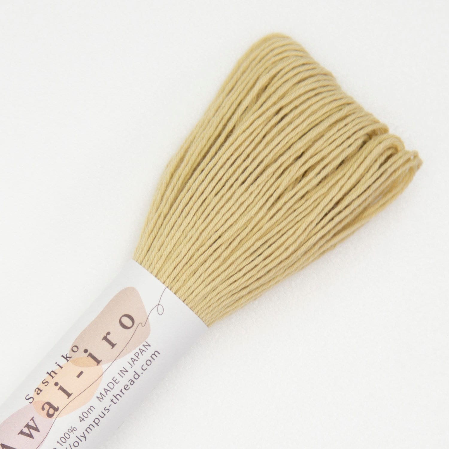 Olympus - Cotton Sashiko Thread 40m Skein - "Awai-Iro" Color #A7 Mellow Yellow