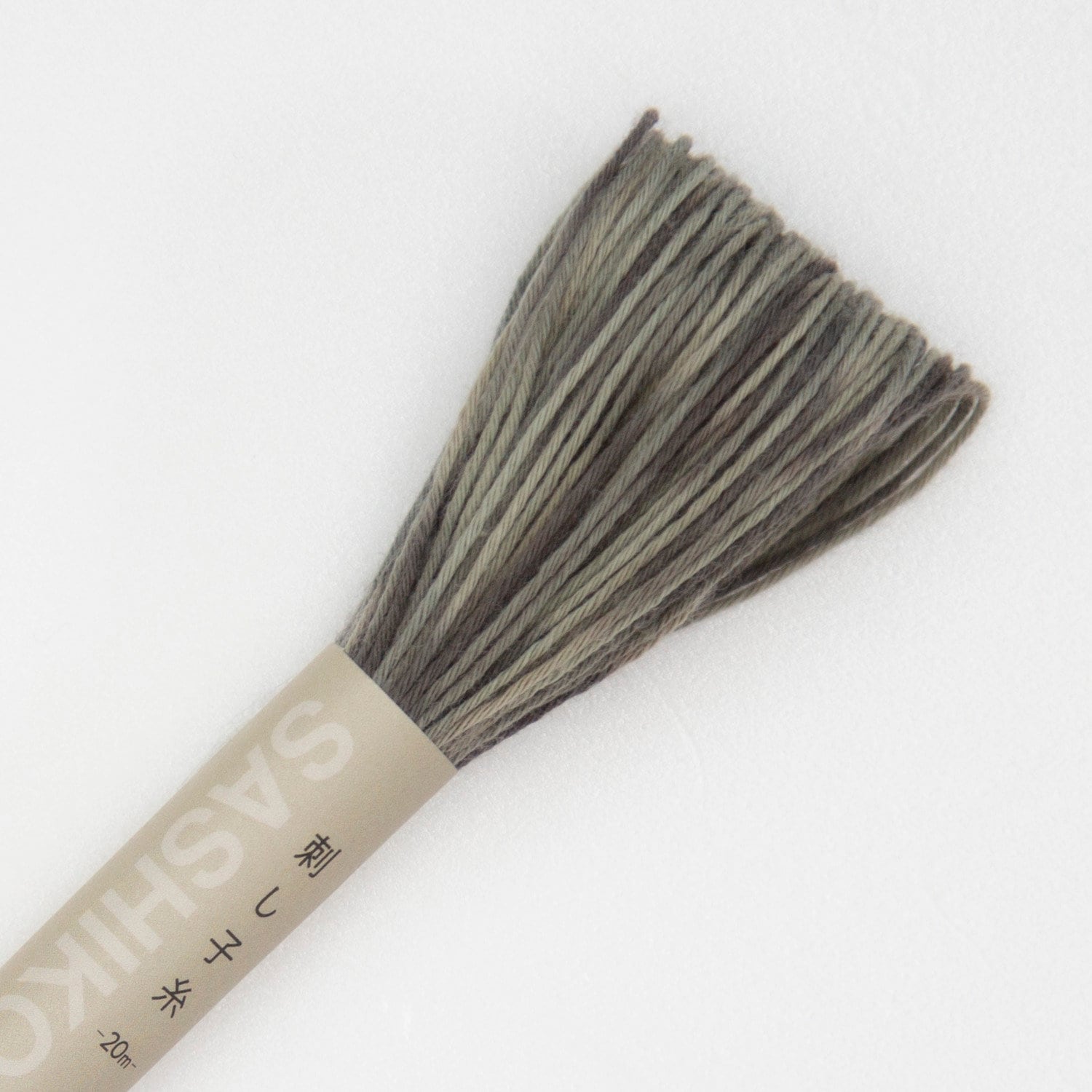 Olympus - Cotton Sashiko Thread 20m Skein - Color #96 Variegated Storm Cloud Gray