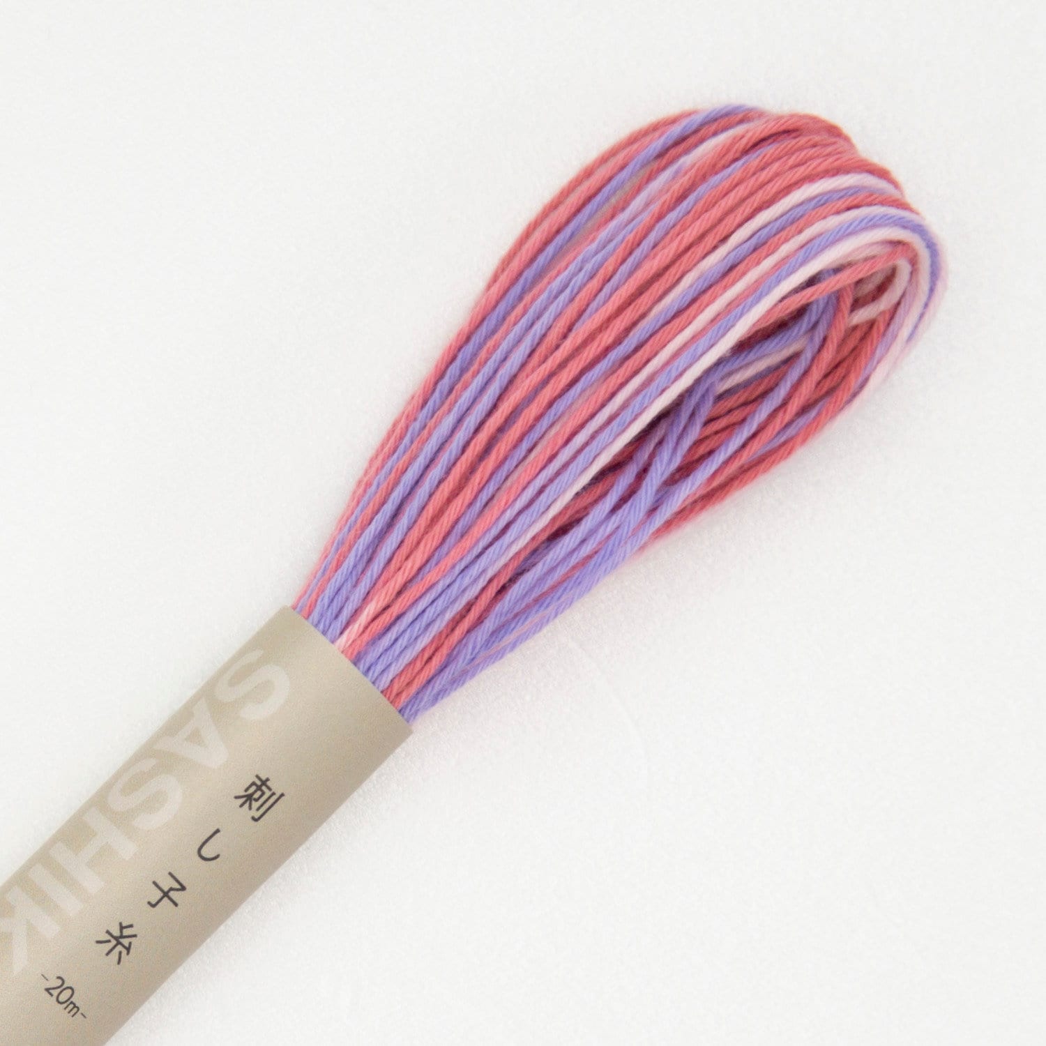 Olympus - Cotton Sashiko Thread 20m Skein - Color #73 Variegated Cotton Candy
