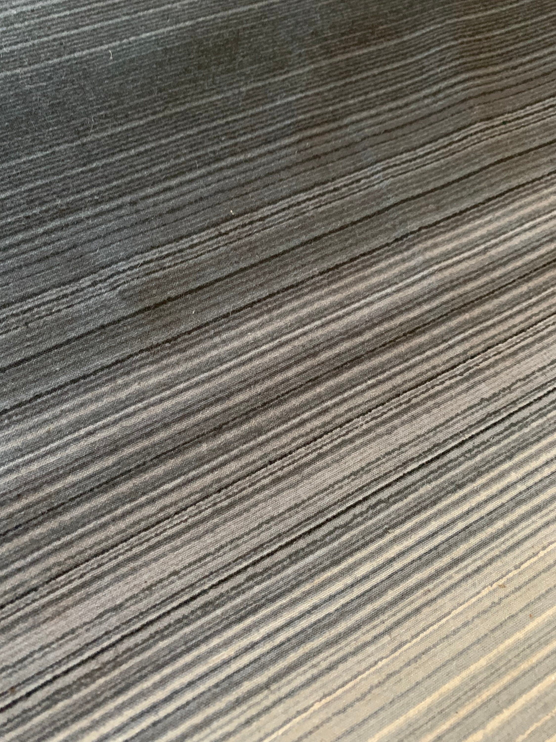 Kokka Ombre Stripe Japanese cotton linen fabric YFA-41020-1B gray beige