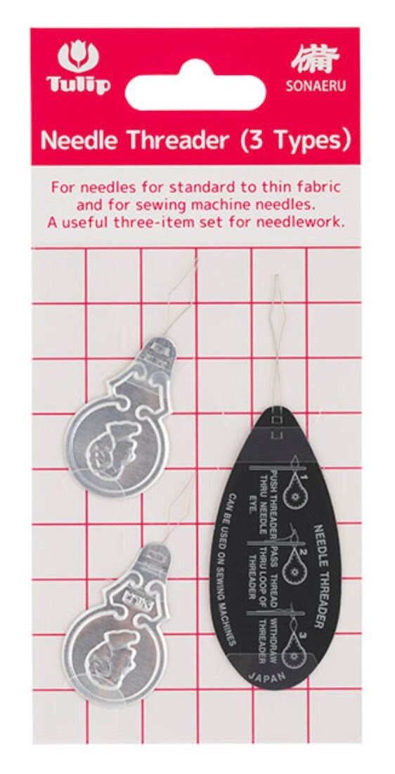 Tulip SONAERU 備 Needle Threader - 3 Types SC-001 for hand sewing and sewing machines