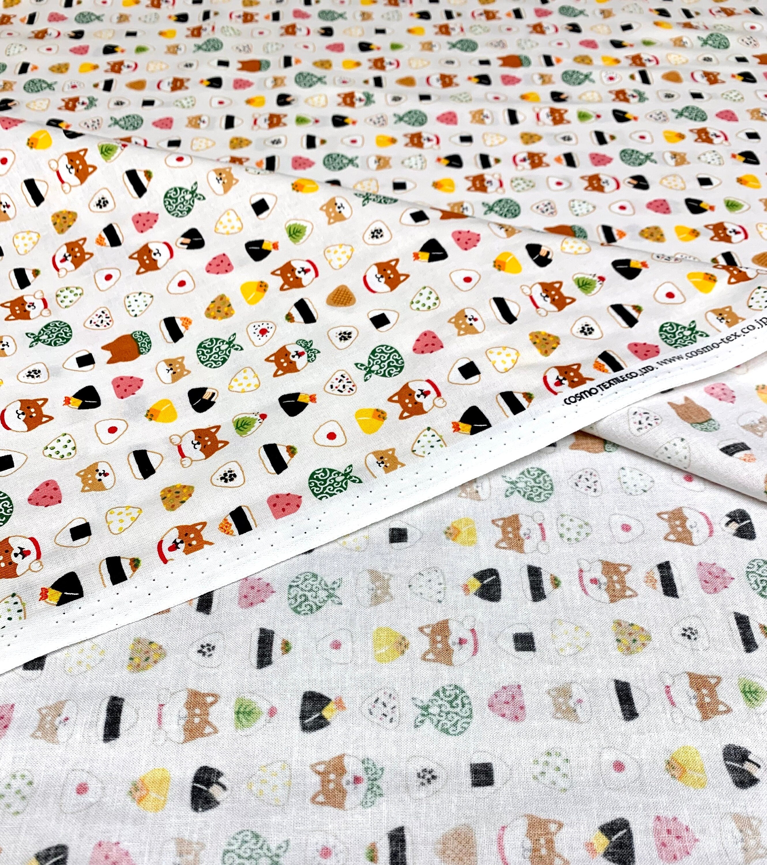 Shiba Onigiri Cosmo Japanese cotton fabric AP35404-1A cream