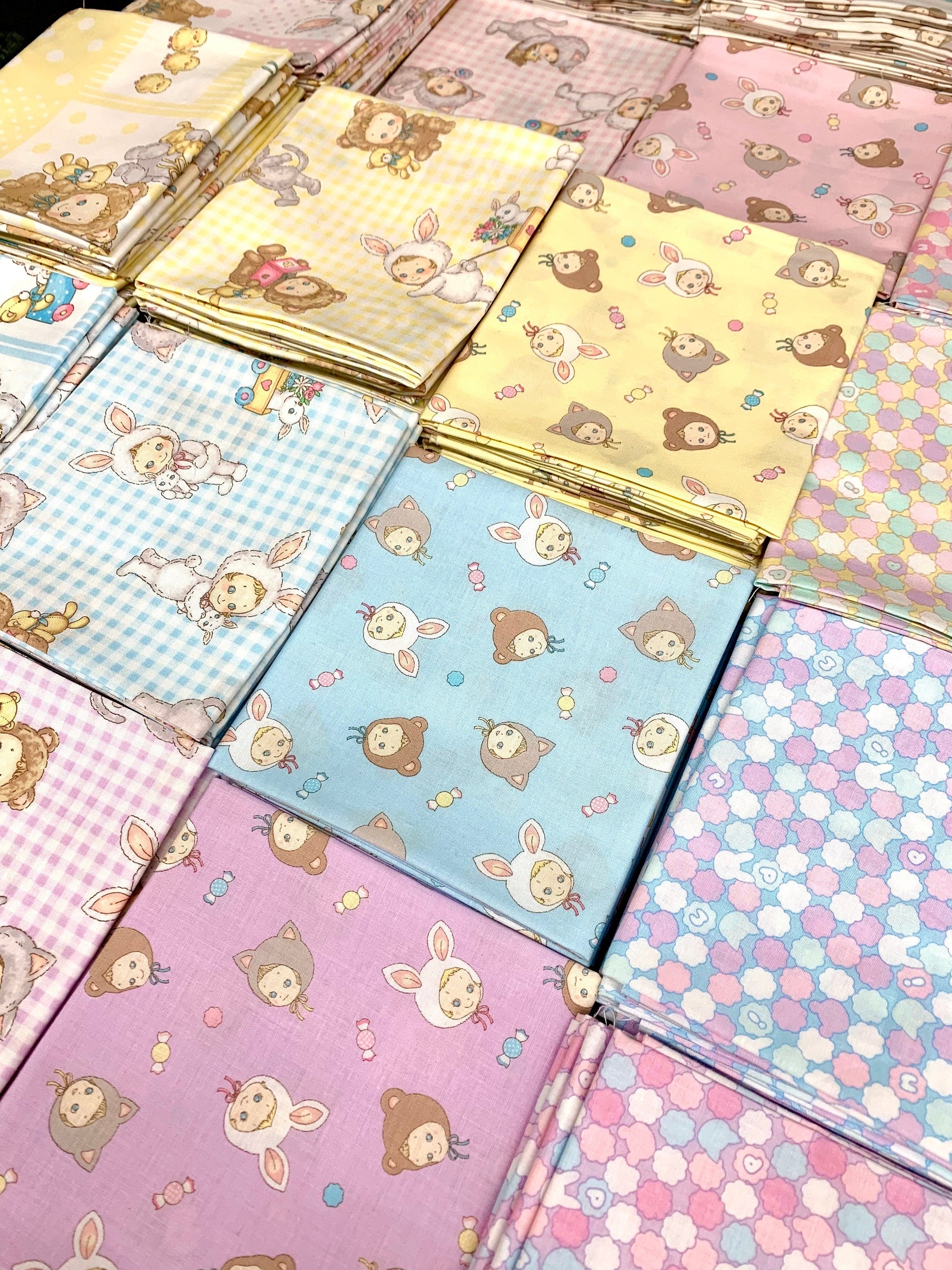 QuiltGate - PRE-CUT Puni Puni Candy Cotton Fabric - Light Blue