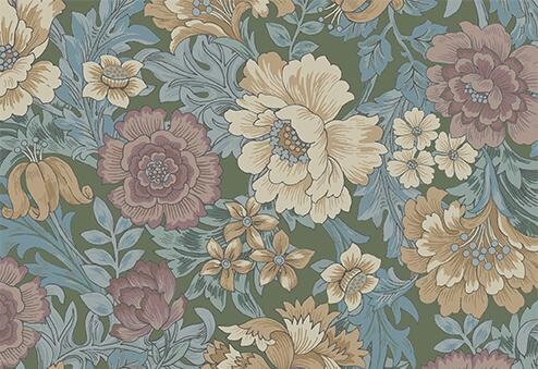 QuiltGate - PRE-CUT Gentle Flowers Dried Flowers Cotton Fabric