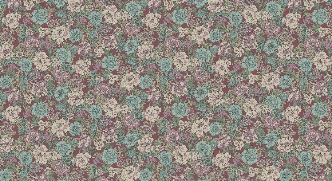 QuiltGate - PRE-CUT Gentle Flowers Dried Flowers Cotton Fabric