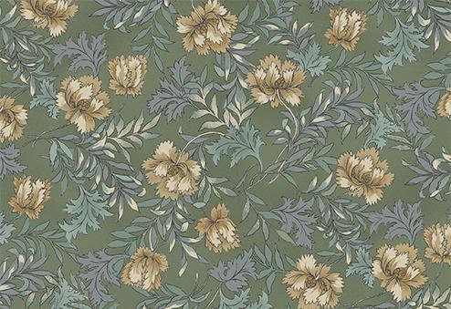 QuiltGate - PRE-CUT Gentle Flowers Dried Flowers Cotton Fabric