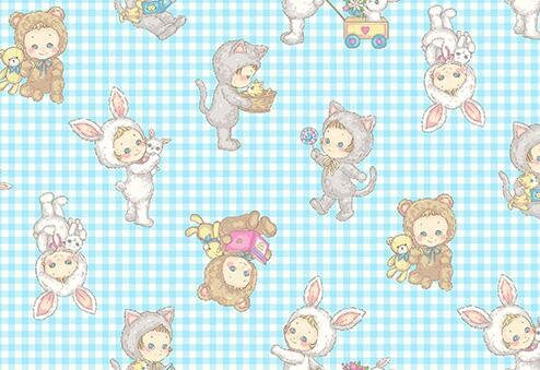 QuiltGate - PRE-CUT Animal Onesies Puni Puni Candy Cotton Fabric Fat Quarter