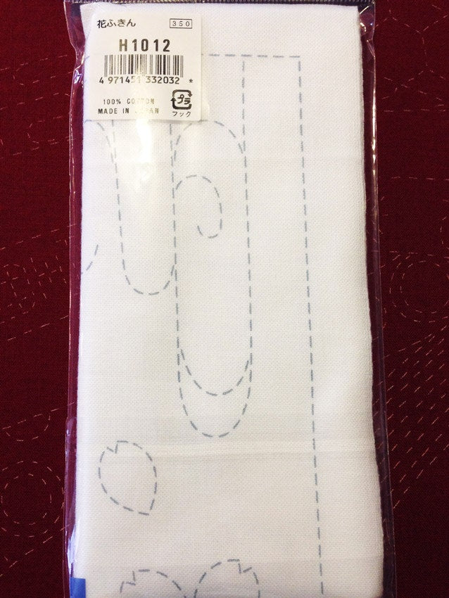 Olympus - Mt. Fuji and Cherry Blossom Cotton Sashiko Sampler Cloth - White