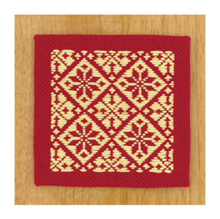 Olympus Japanese Kogin Kit Coaster #29 red and yellow