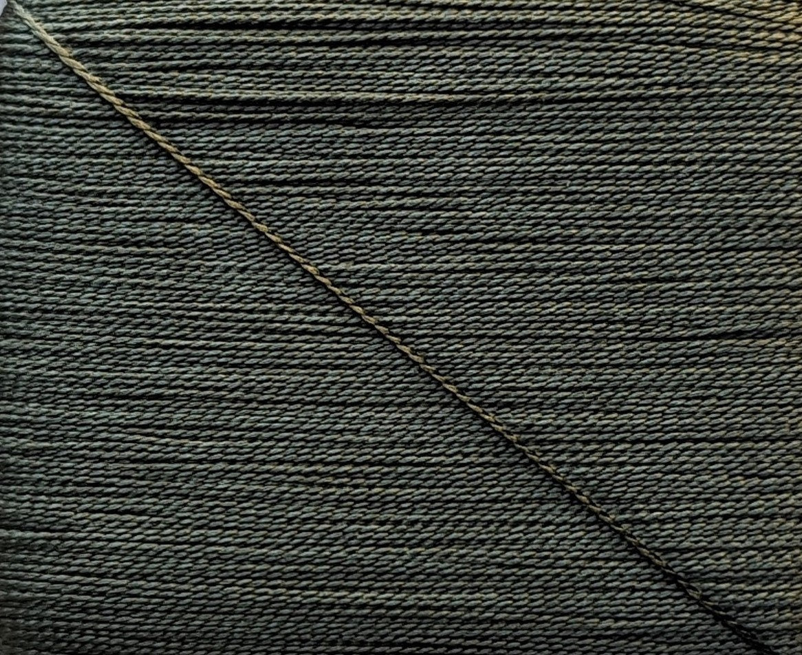 Kinkame - Silk Hand Sewing Thread 80m Card - Color #176 Deep Woodland