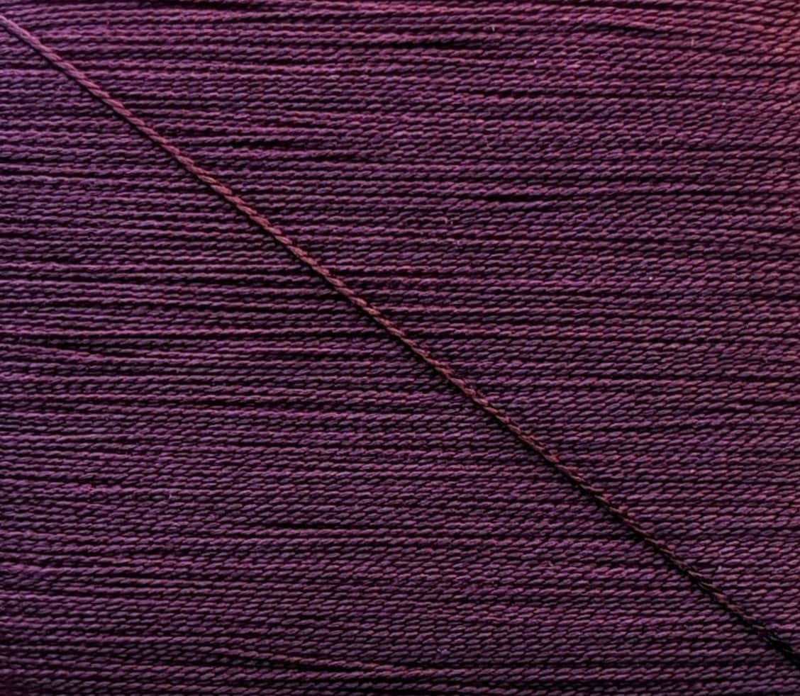 Kinkame - Silk Hand Sewing Thread 80m Card - Color #185 Royal Plum