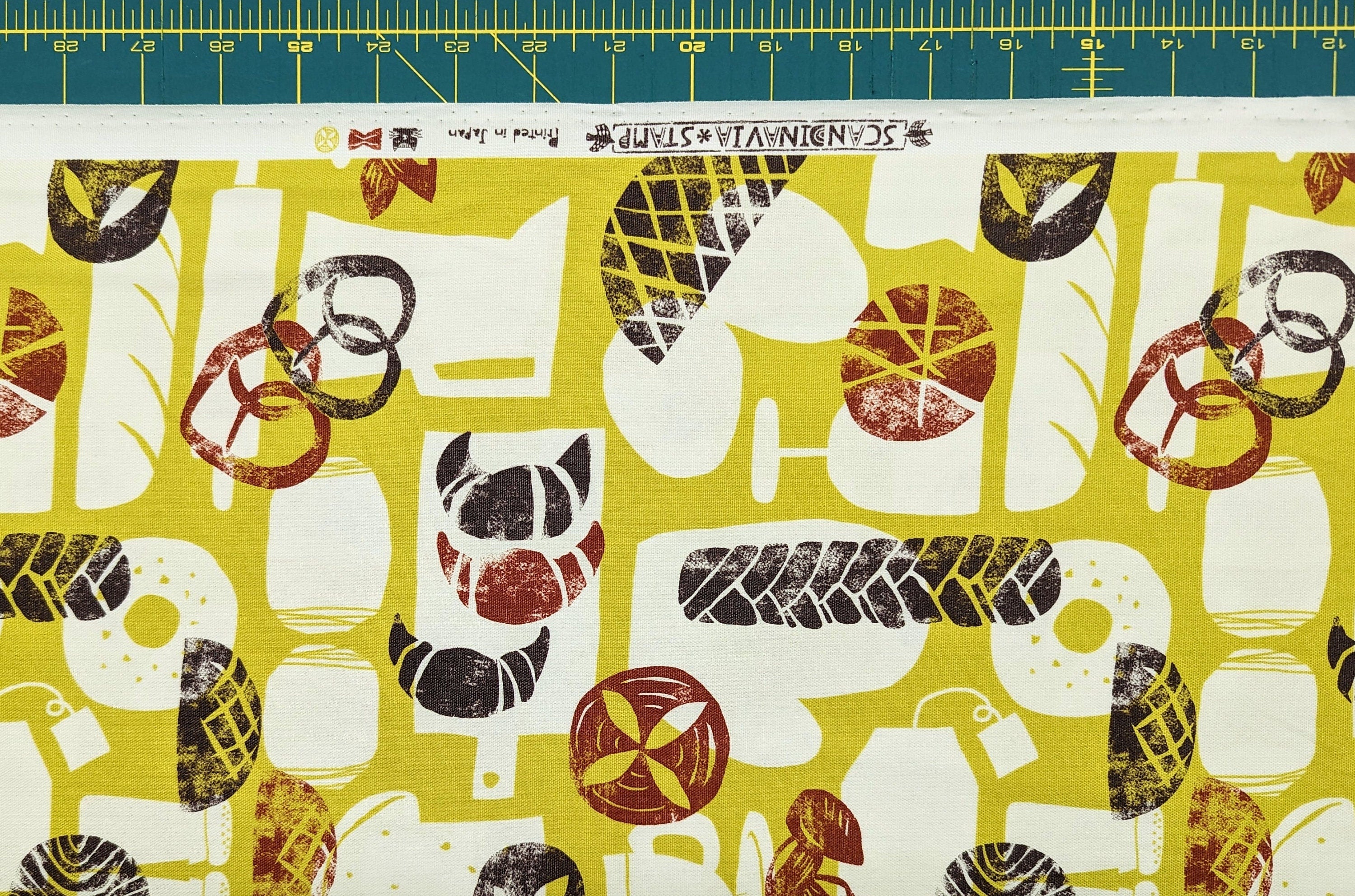 Senyo - SALE Scandinavia Stamp Cafe Cotton Oxford - Green