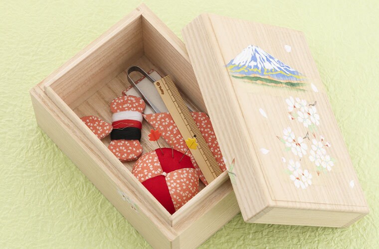 Tulip - Oharibako Sewing Box in Paulownia Wood - Large Set
