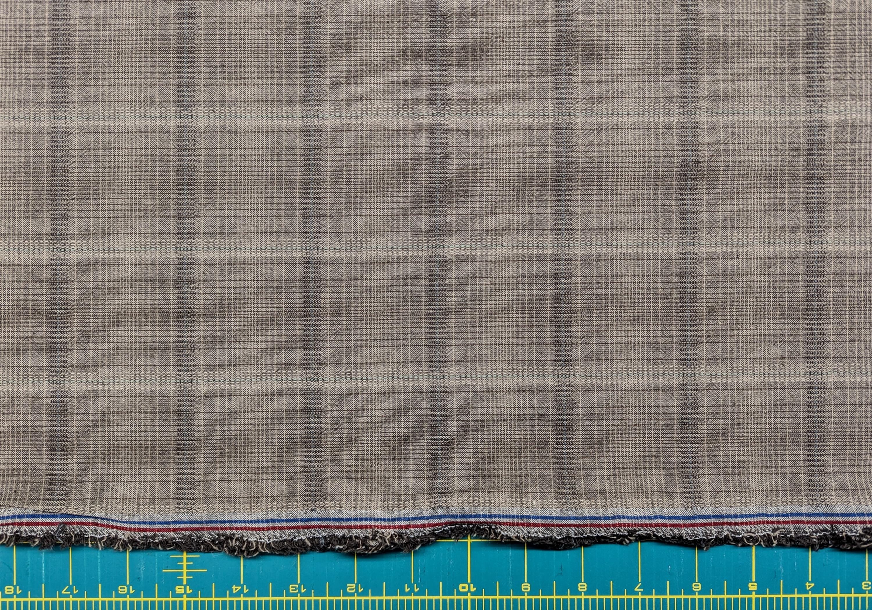 Junko Matsuda yarn dyed plaid Japanese cotton fabric Y23-0155 F gray