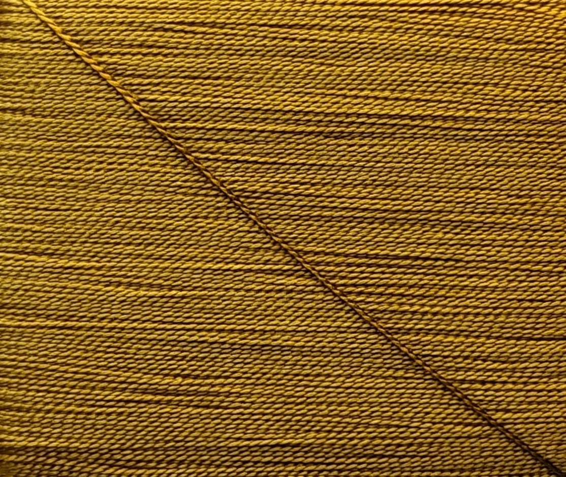 Kinkame - Silk Hand Sewing Thread 80m Card - Color #202 Dark Goldenrod