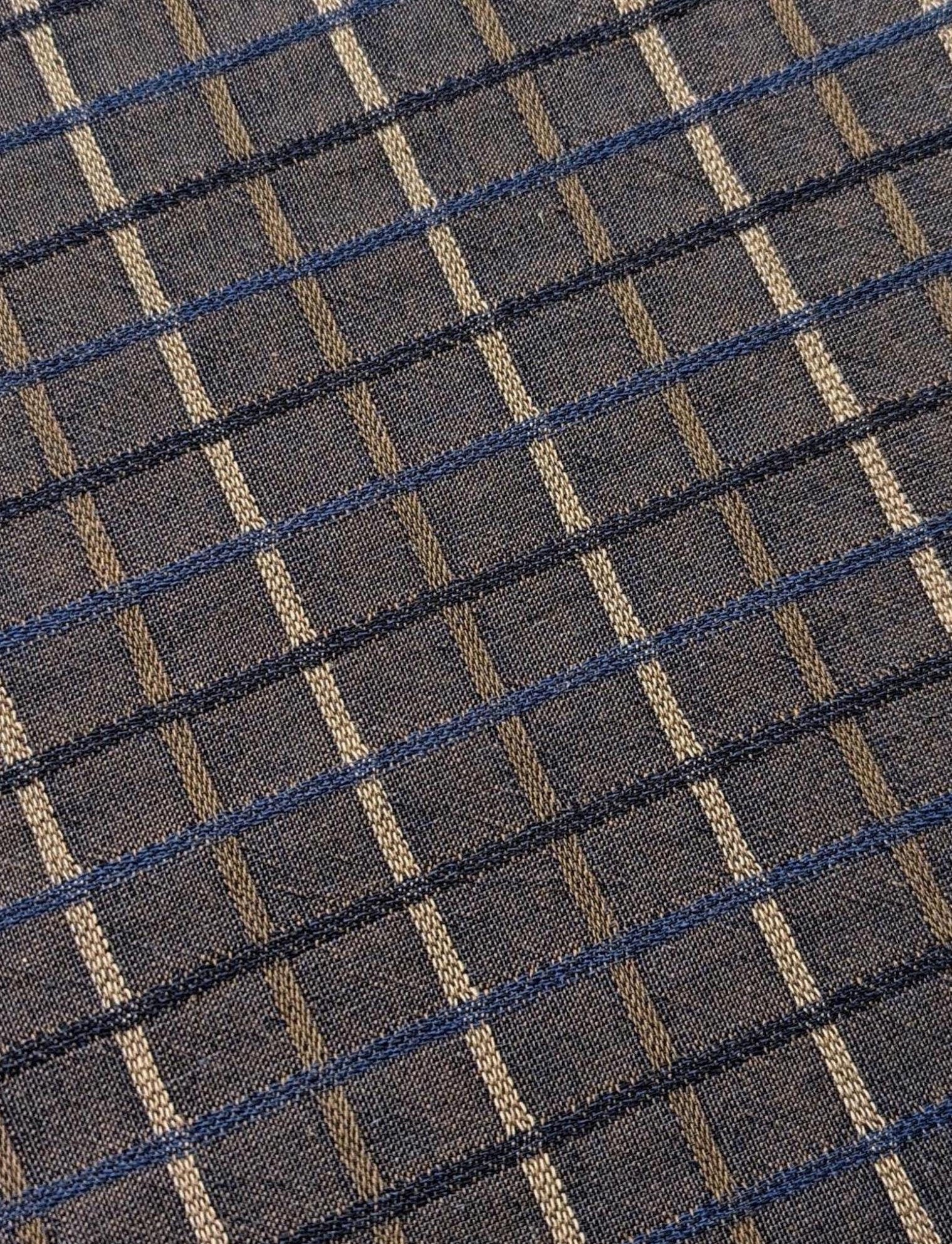 Japanese yarn dyed plaid grid cotton fabric 4547-344 blue