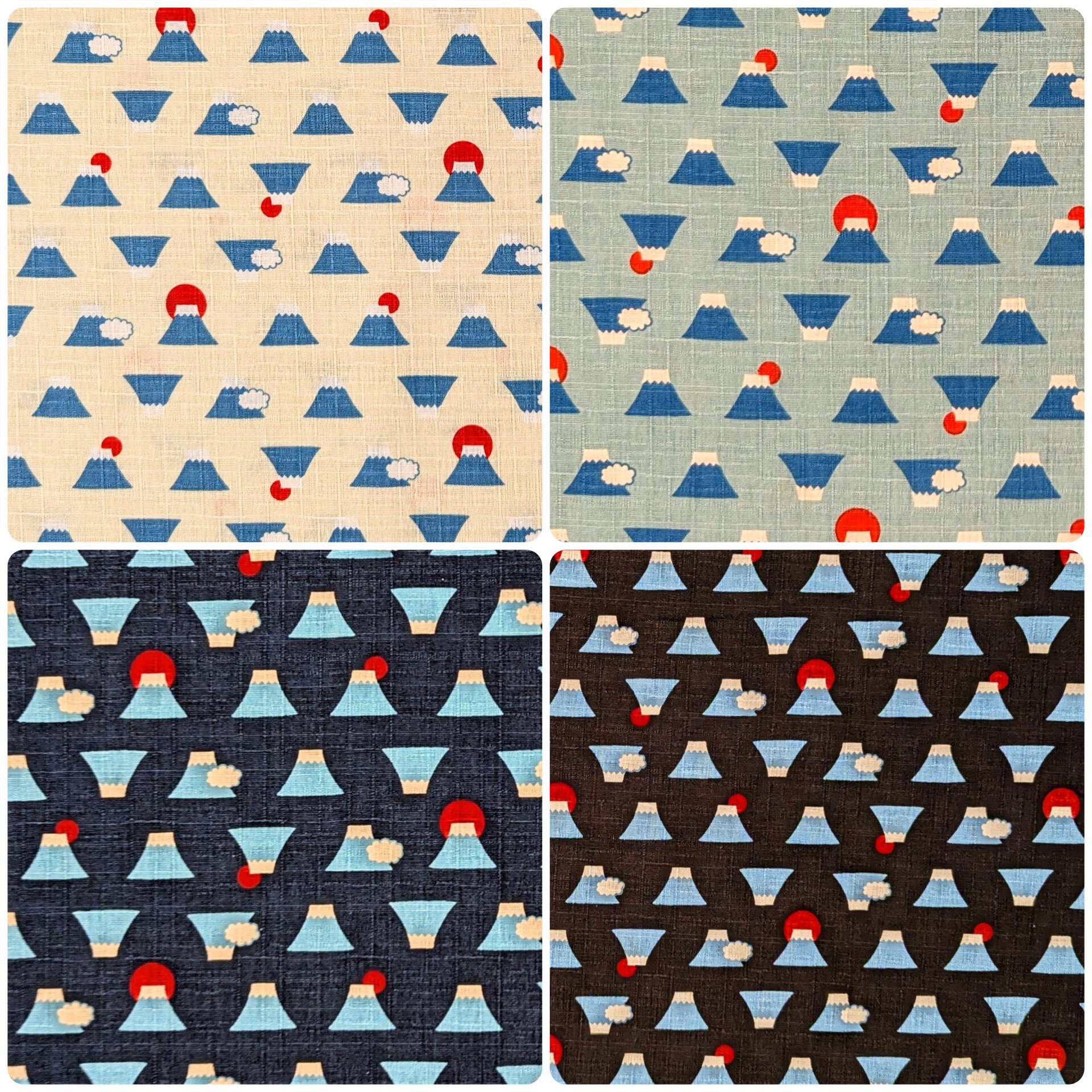 Mt. Fuji Cosmo Japanese cotton dobby fabric AP32702-1 B Light Blue