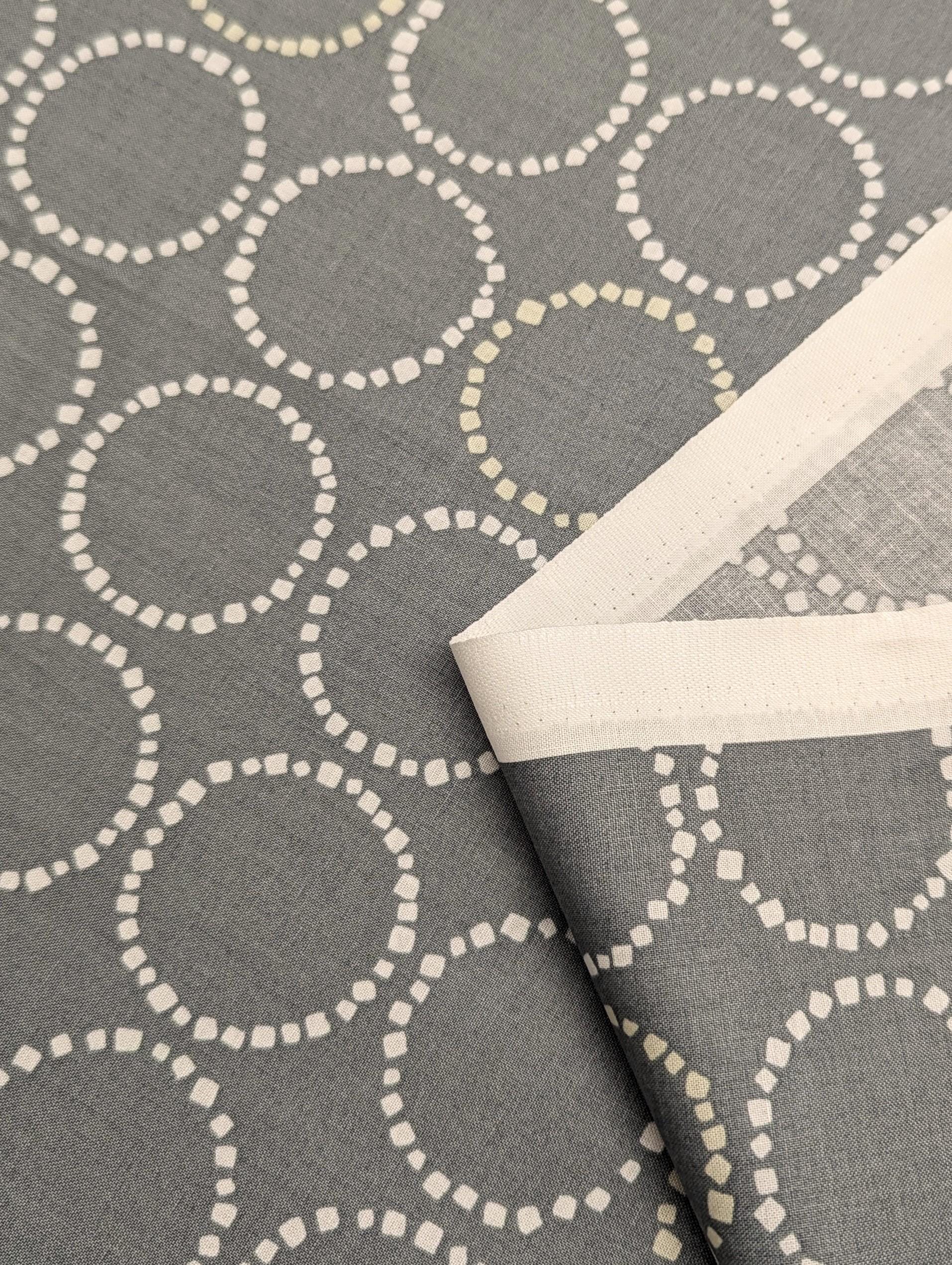 Stone Circles Koizumi Japanese cotton fabric 142-1292 A4 gray