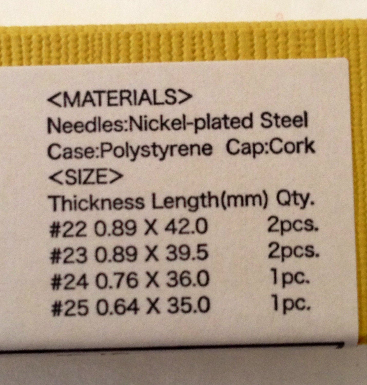 Tulip Tapestry assorted Cross Stitch needles round tip #22 - #25 THN-029e