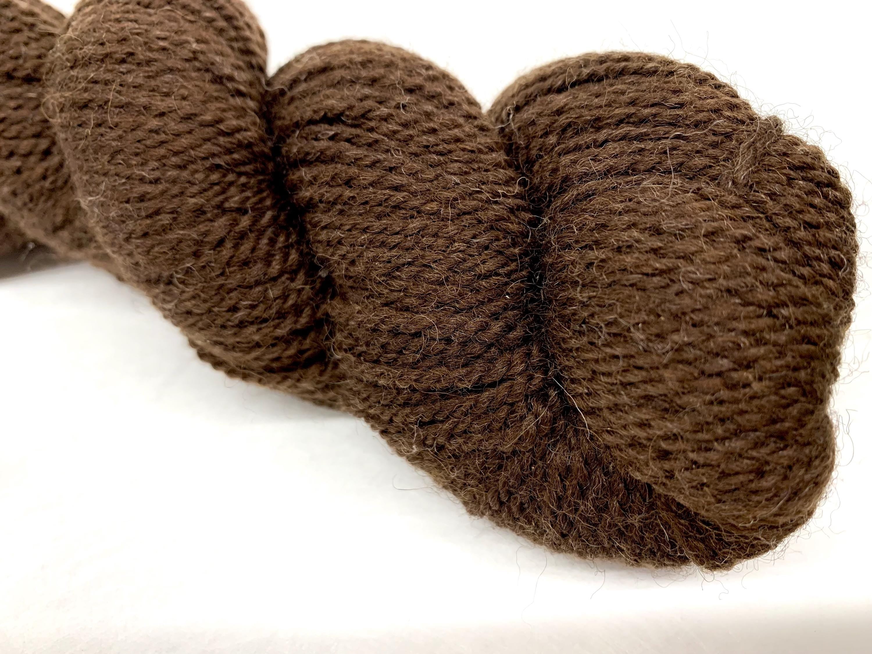 Spoiled Sheep - Romney/Rambouillet Cross Yarn 200yd - Lizzie #14 Cocoa Brown