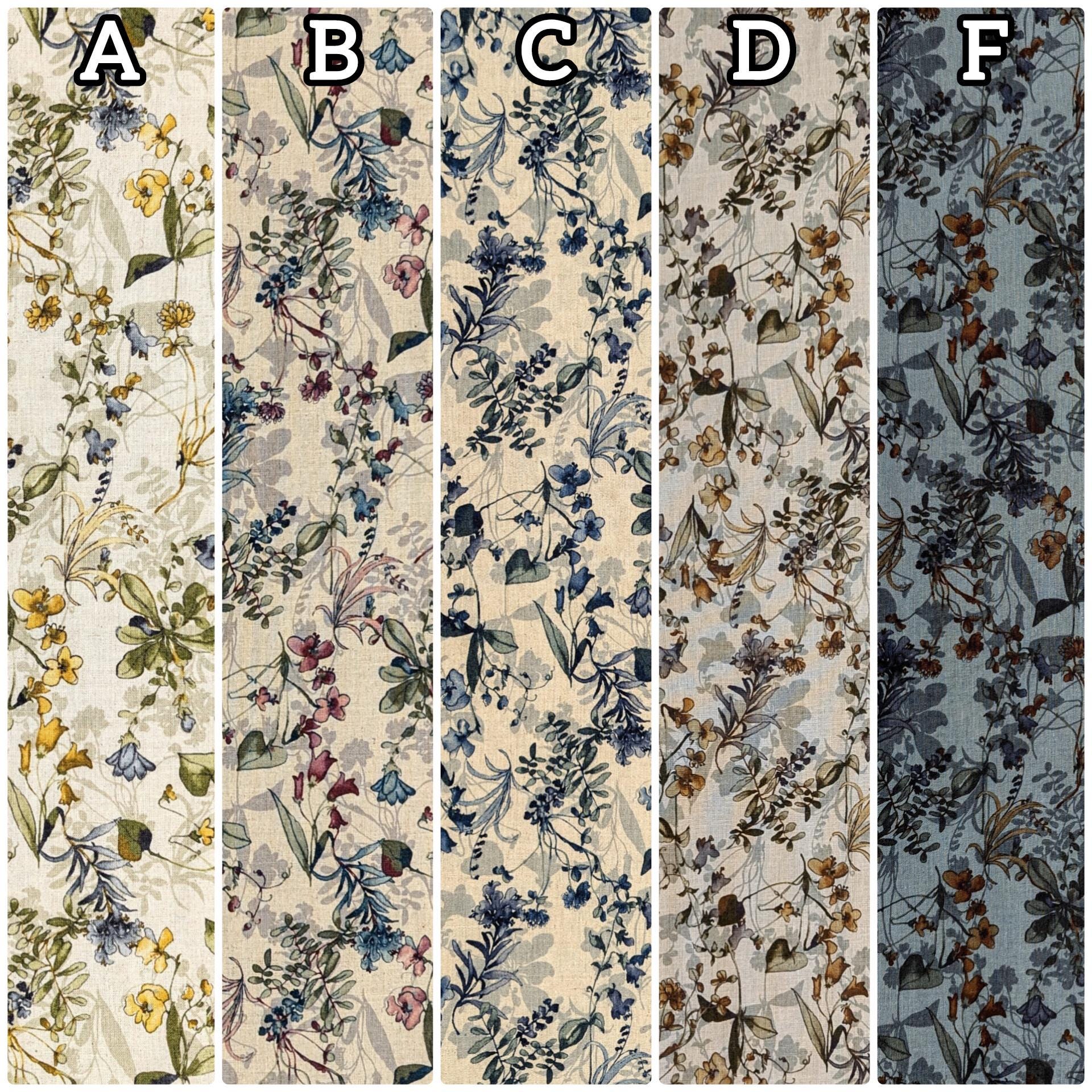 Watercolor Botanicals Hokkoh Japanese cotton linen blend fabric 7023-710 3 B purple and beige