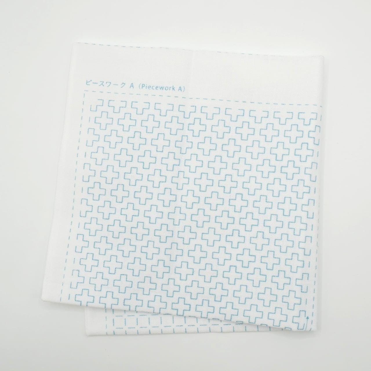 Daruma - Ten Tree Cotton Sashiko Fukin Sampler Cloth - White