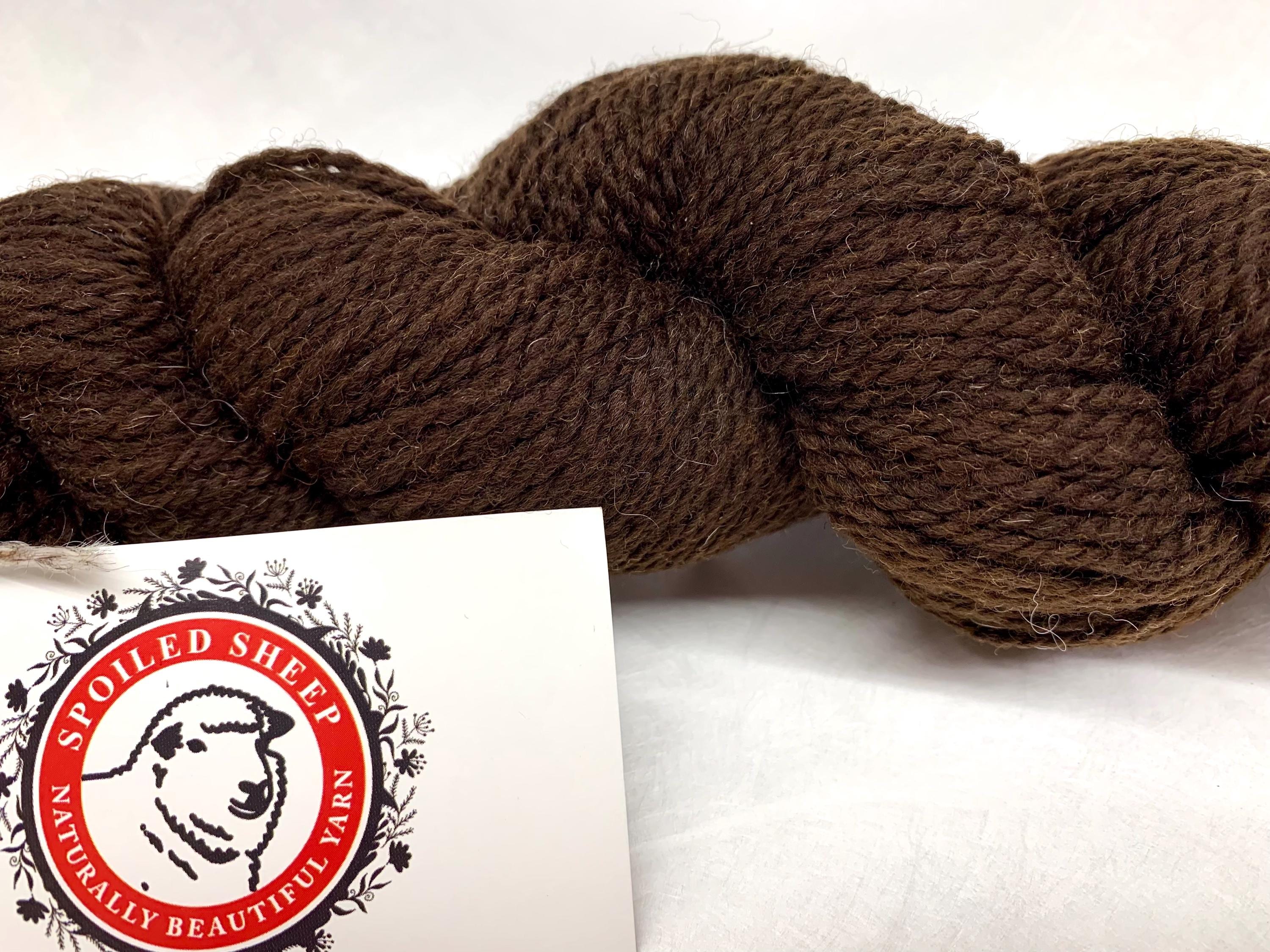 Spoiled Sheep - Romney/Rambouillet Cross Yarn 200yd - Daphne #16 Cocoa Brown