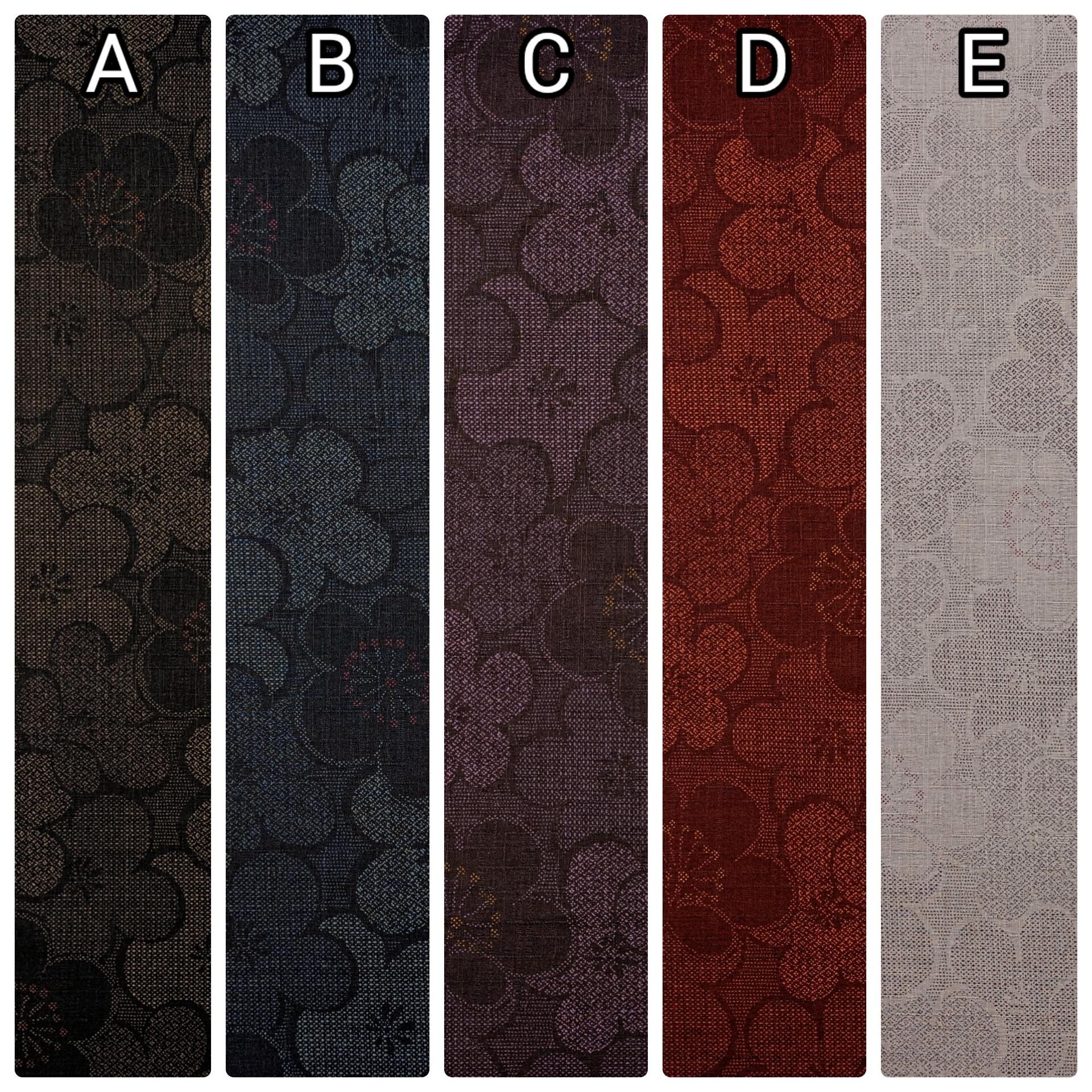 Rustic Plum Blossoms Senyo Japanese cotton dobby fabric SK-7500-1E gray purple