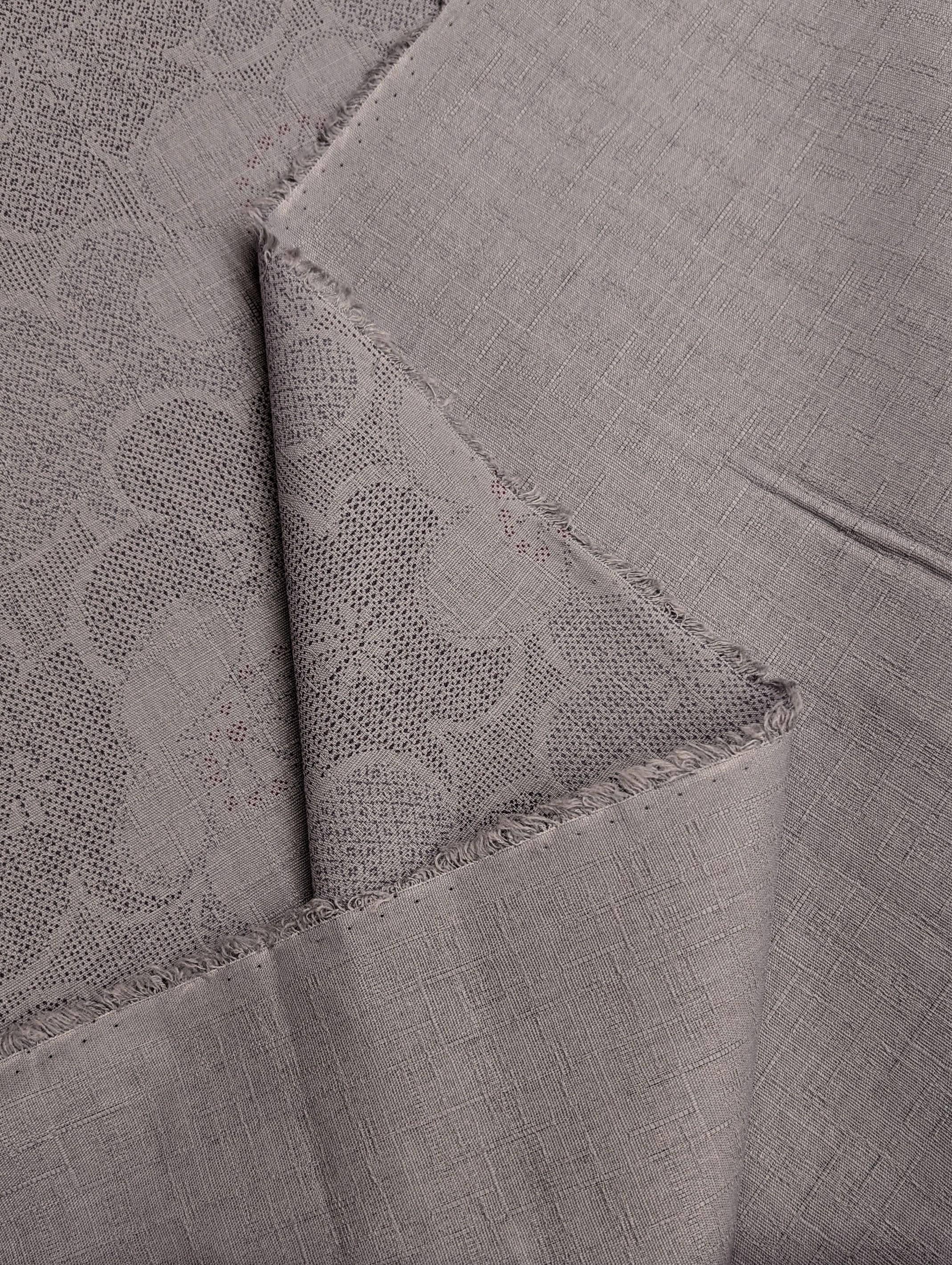 Rustic Plum Blossoms Senyo Japanese cotton dobby fabric SK-7500-1E gray purple