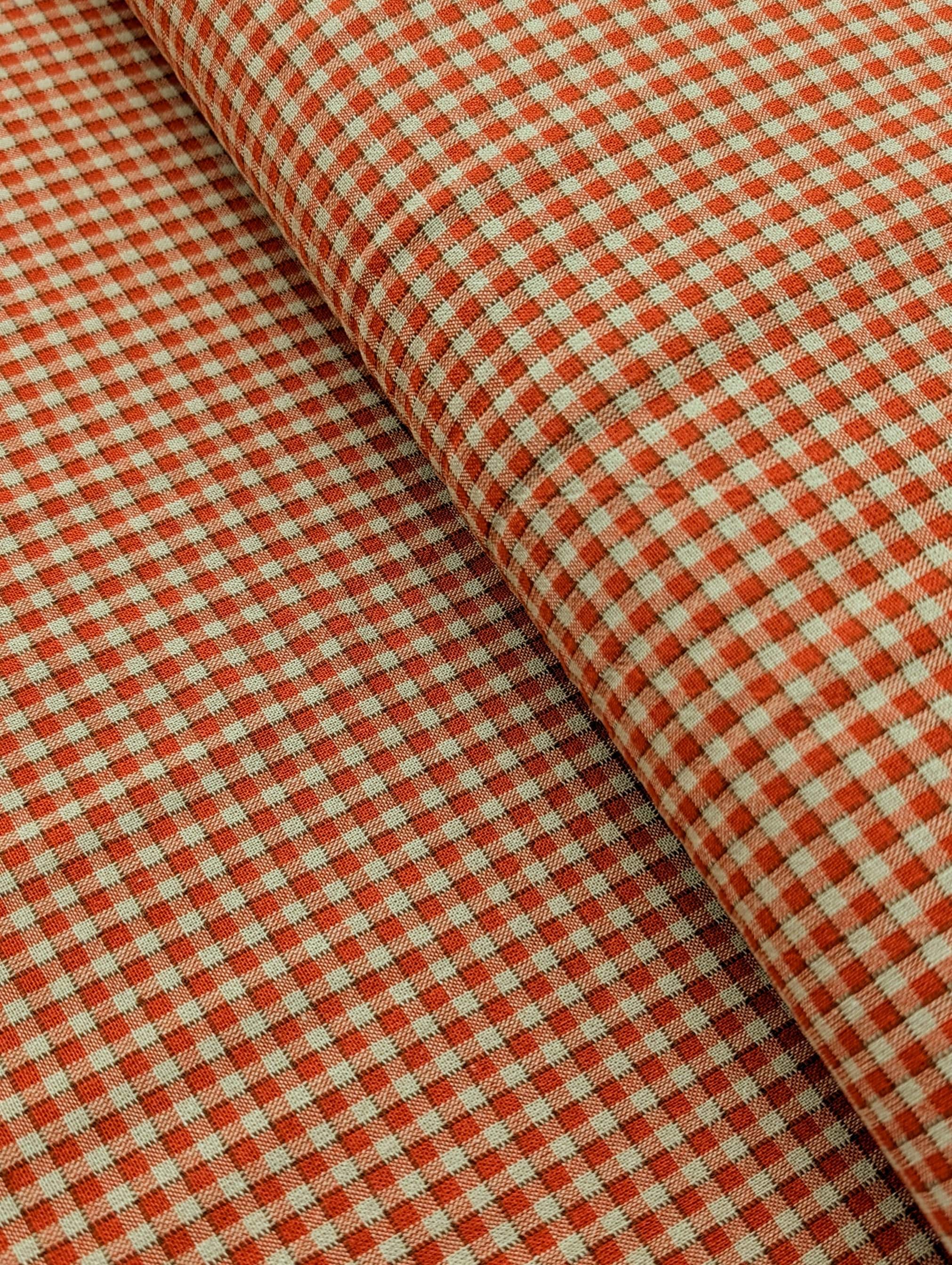 Junko Matsuda yarn dyed gingham Japanese cotton fabric Y23-0193 D red