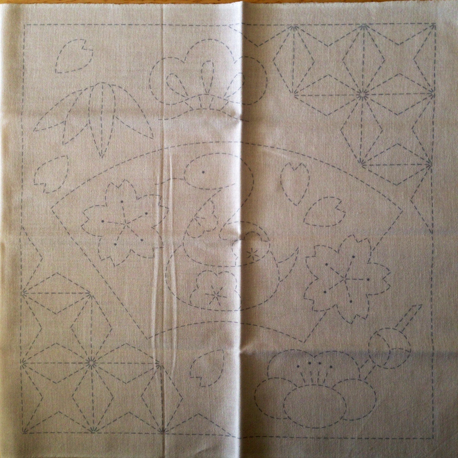 Olympus - Year of the Snake Cotton Sashiko Sampler Cloth - White