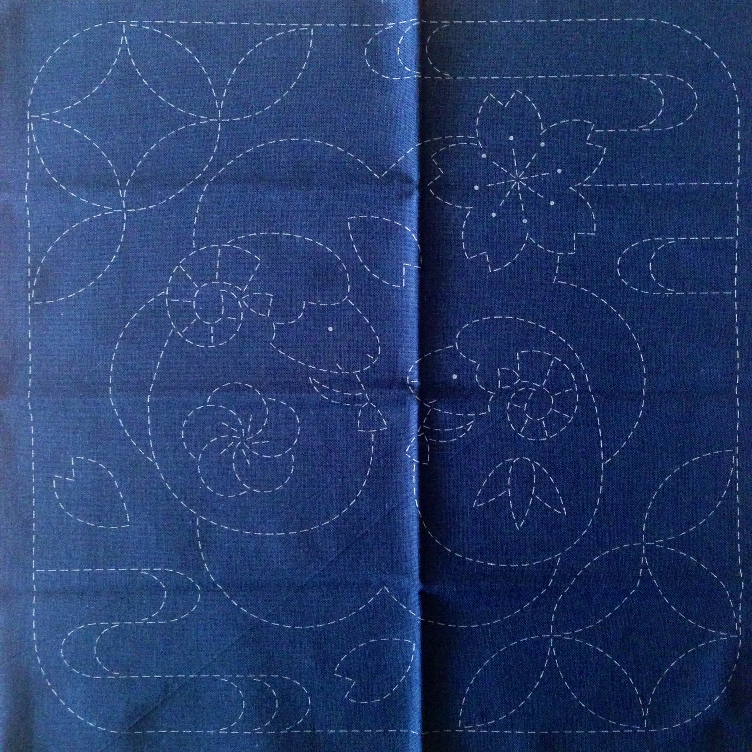 Olympus - Year of the Sheep Cotton Sashiko Sampler Cloth - Navy
