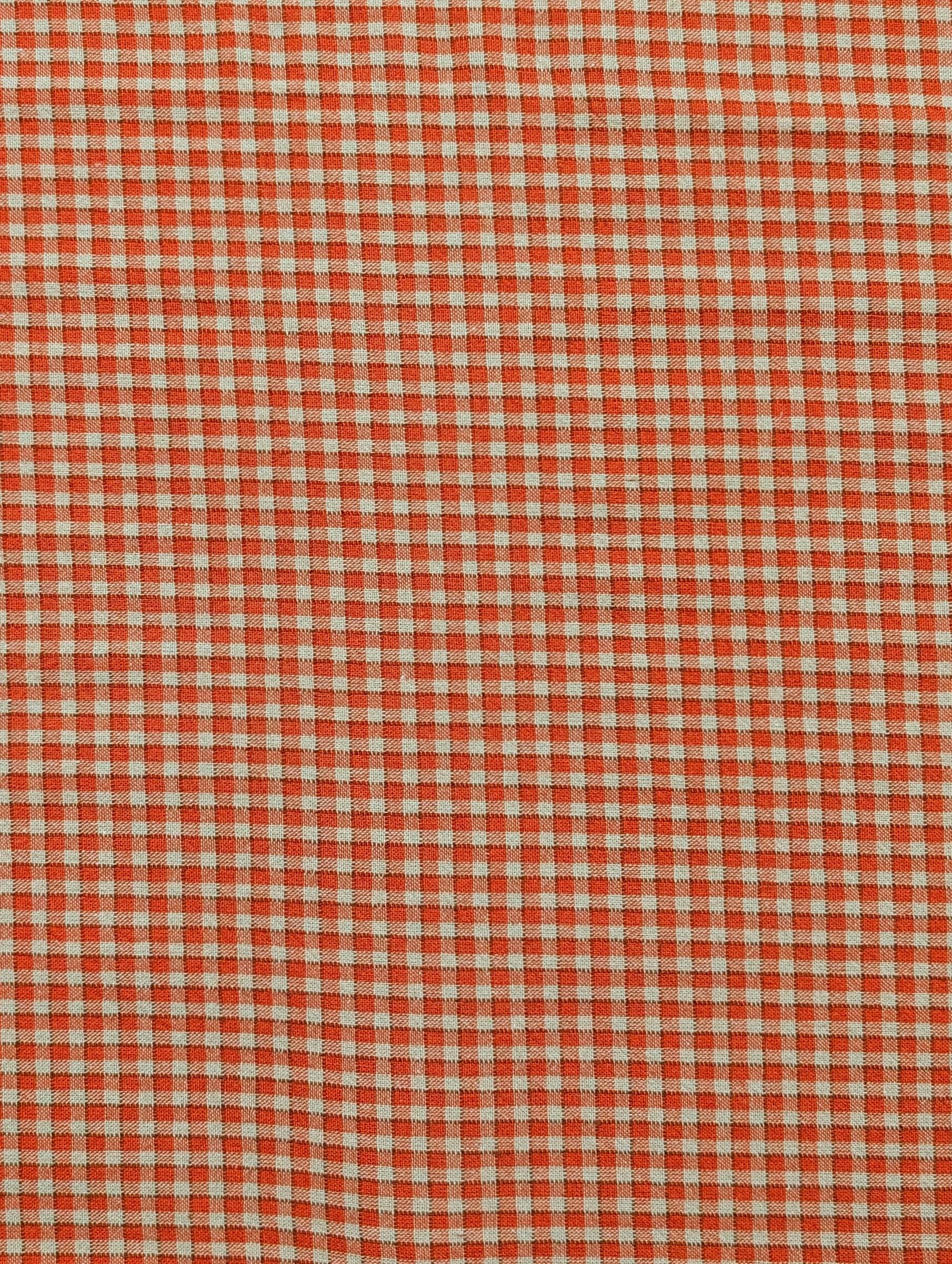 Junko Matsuda yarn dyed gingham Japanese cotton fabric Y23-0193 D red