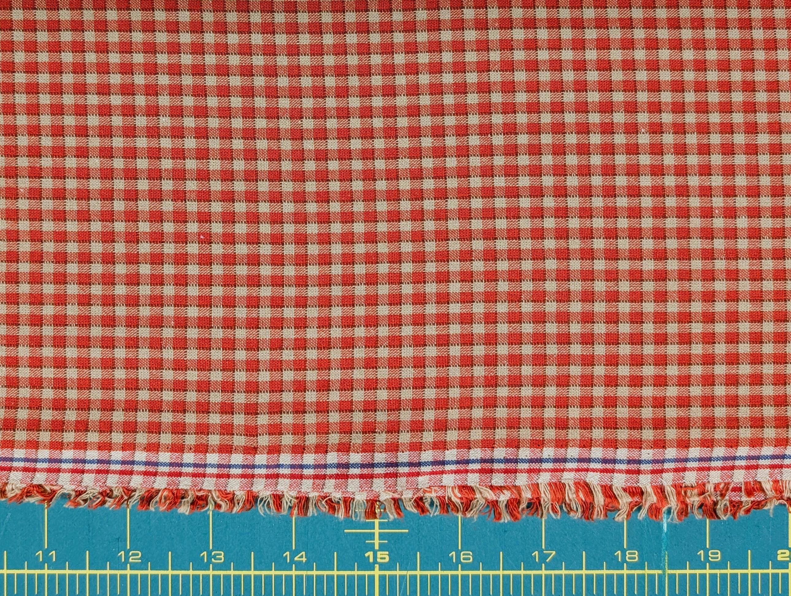 Junko Matsuda yarn dyed gingham Japanese cotton fabric Y23-0193 D red