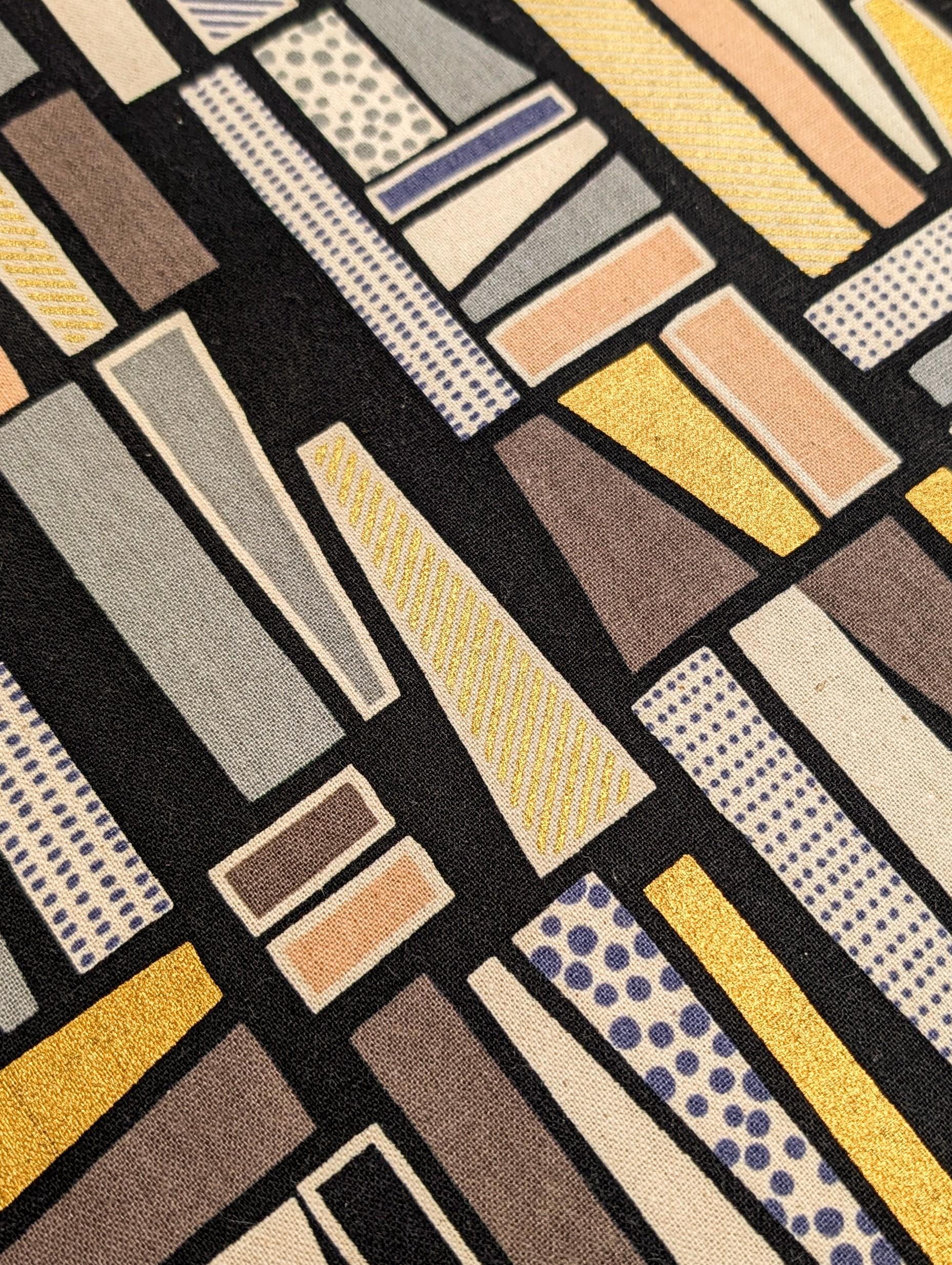 Golden Rectangles Oxford cotton canvas fabric YKA-86010-2D
