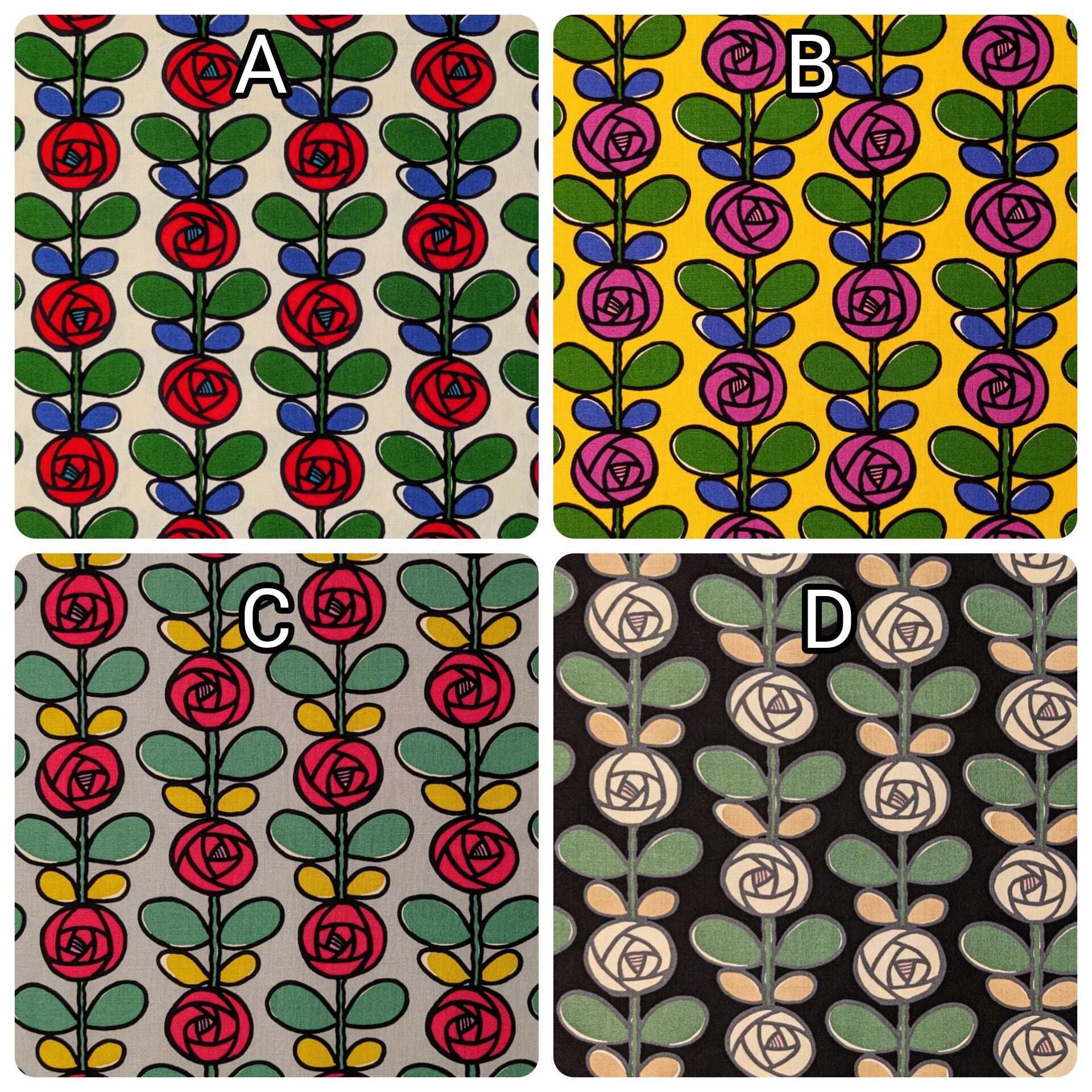 Scandinavian Roses Japanese cotton light Oxford canvas fabric UP-5693 A white