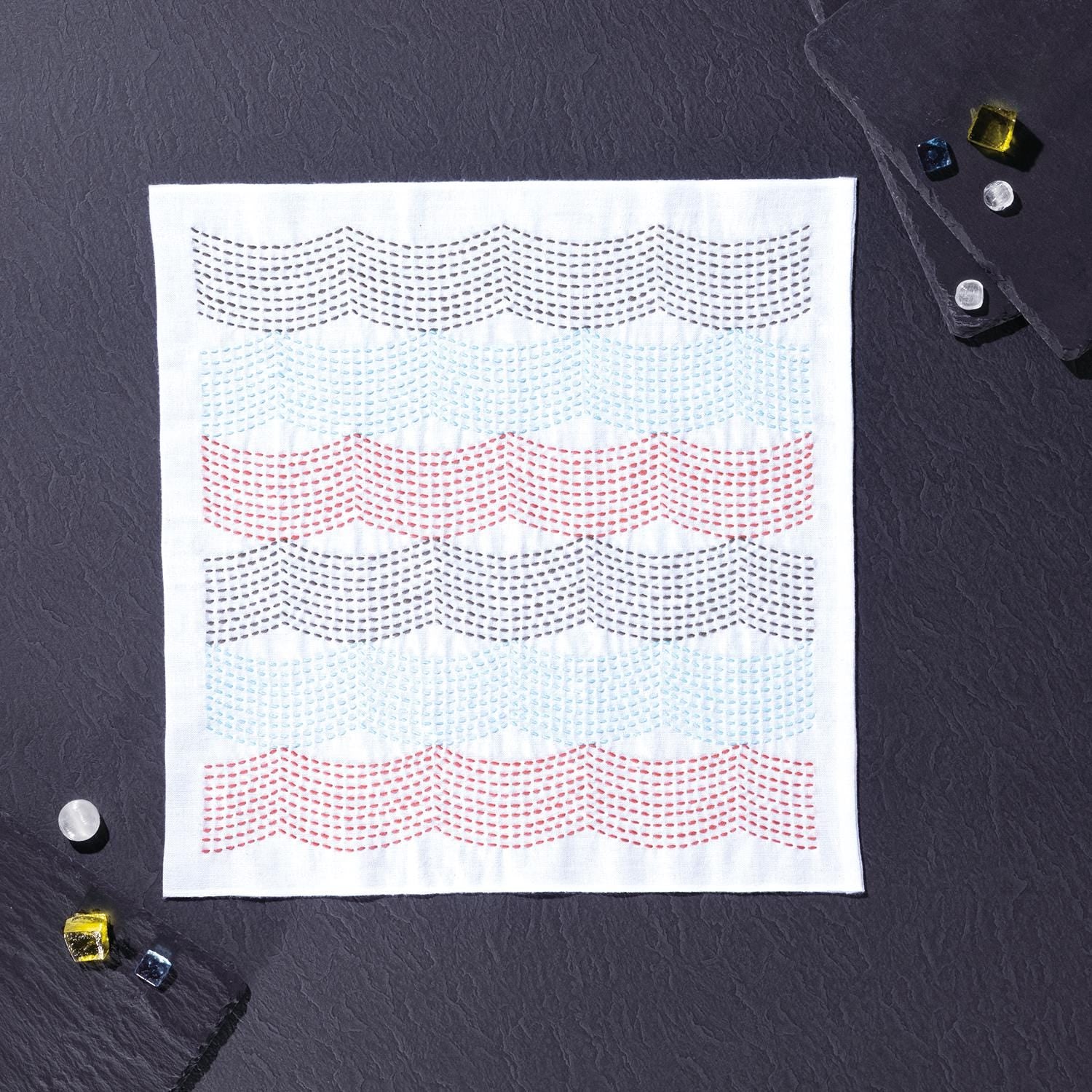 Olympus - Flow Cotton Sashiko Sampler Cloth Ayufish Collection - White