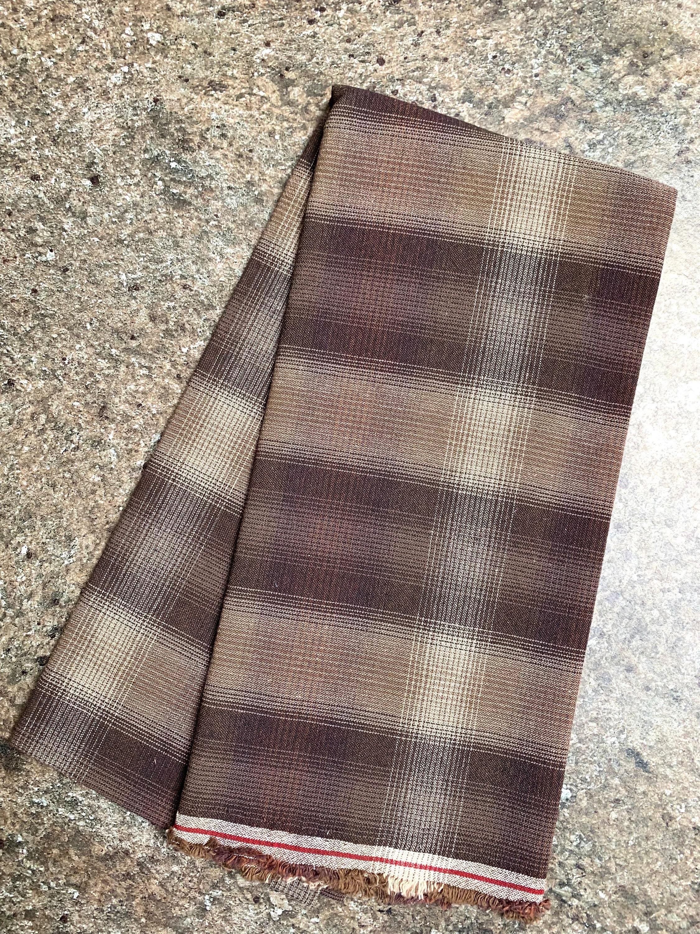 Cosmo - PRE-CUT Half Meter Large Plaid Yarn Dyed Cotton Taupe - Mixed Colors
