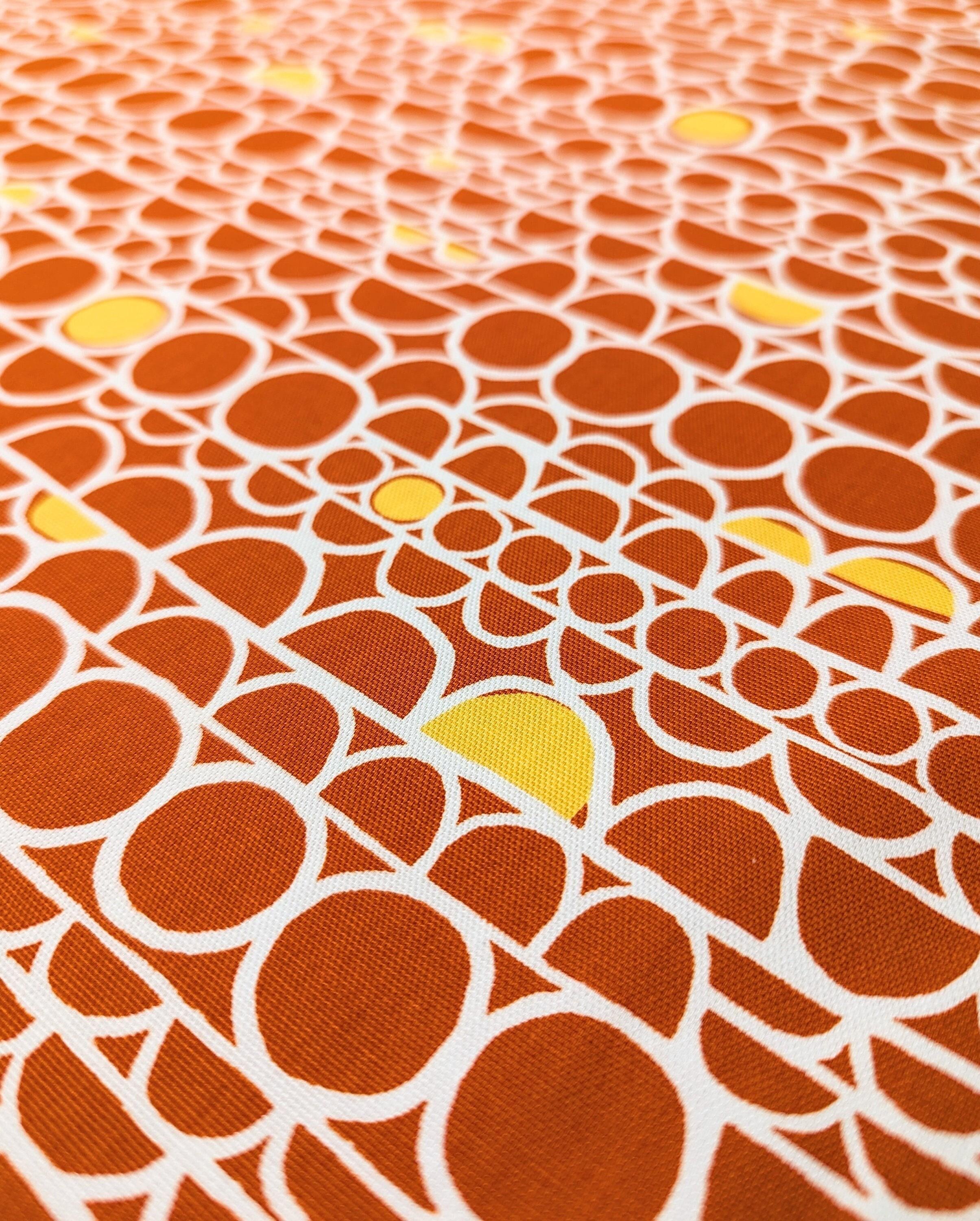 Sunwell - Abstract Bubbles Cotton Oxford - Orange