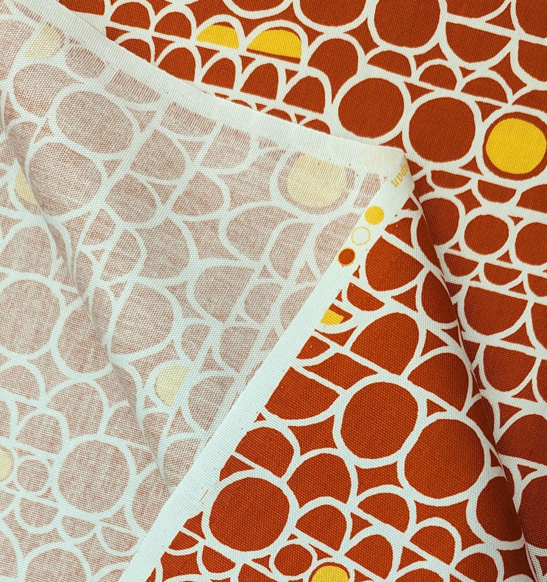 Sunwell - Abstract Bubbles Cotton Oxford - Orange