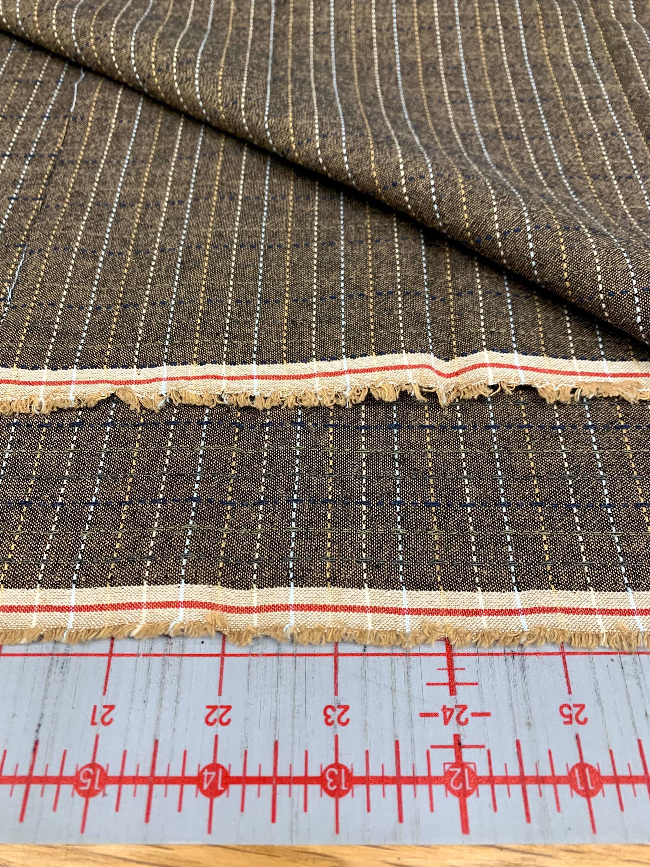 Cosmo - PRE-CUT Half Meter Grid Yarn Dyed Cotton Taupe - Mixed Colors