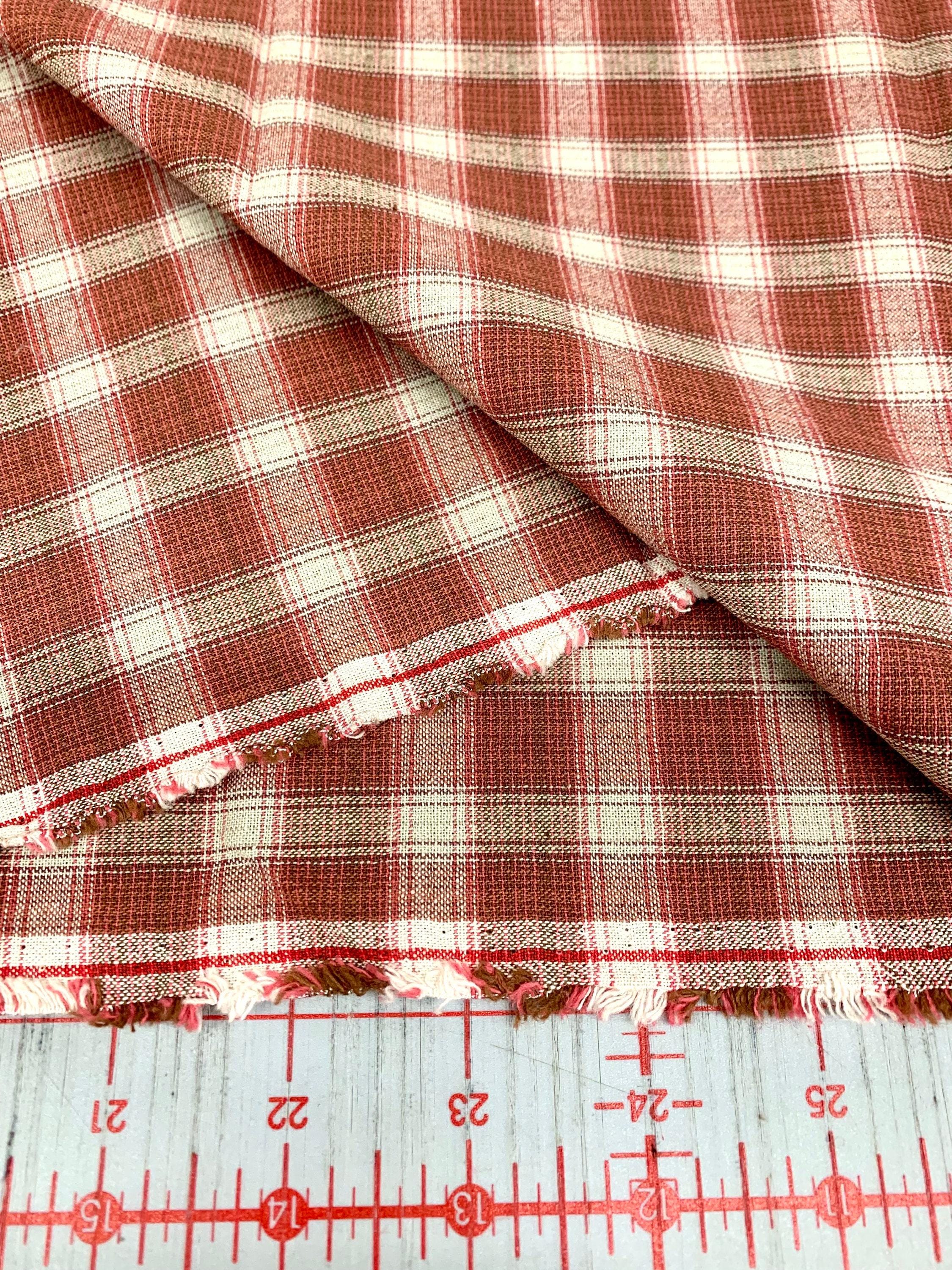 Cosmo - PRE-CUT Half Meter Small Plaid Yarn Dyed Cotton Taupe - Mixed Colors