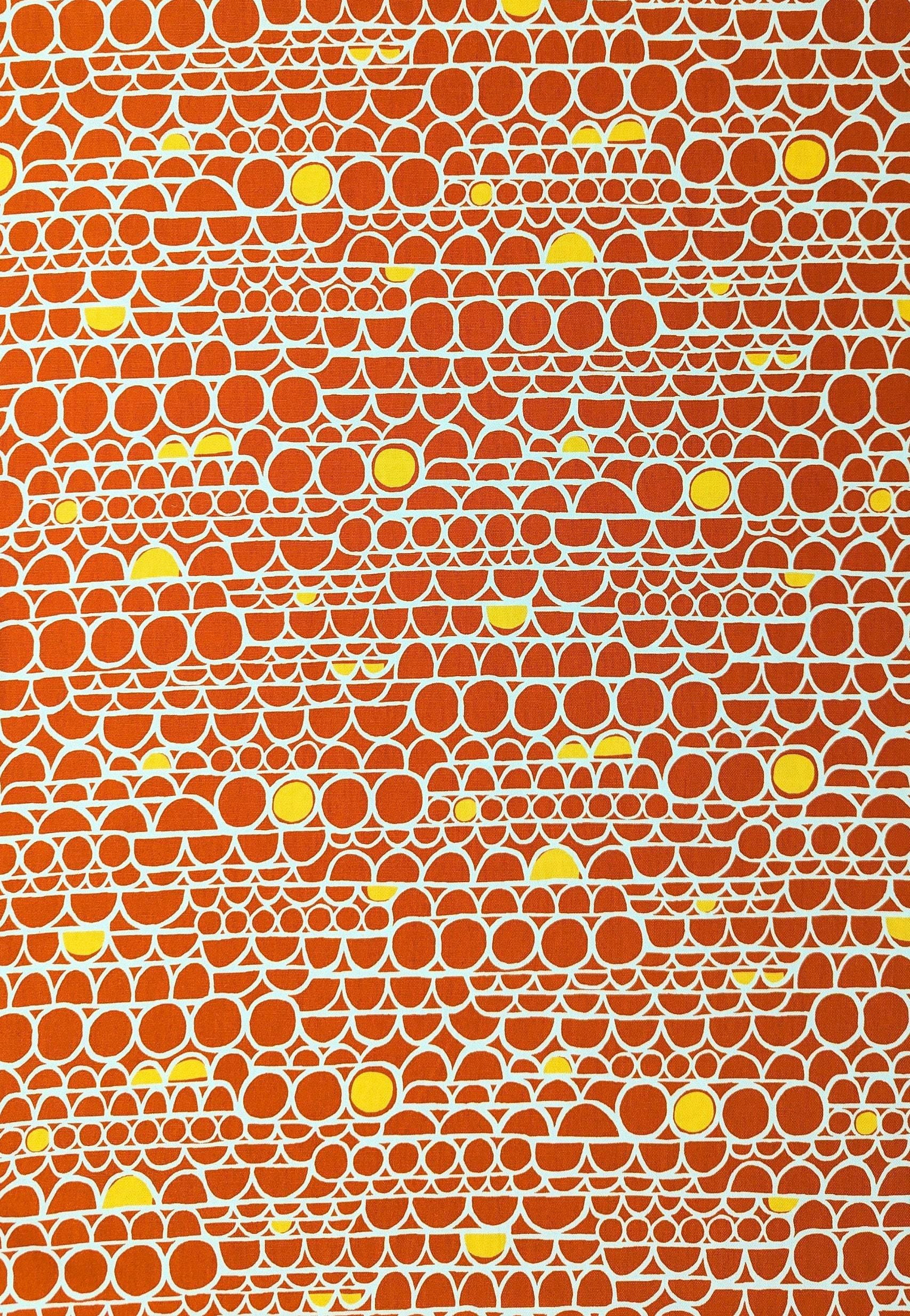 Sunwell - Abstract Bubbles Cotton Oxford - Orange