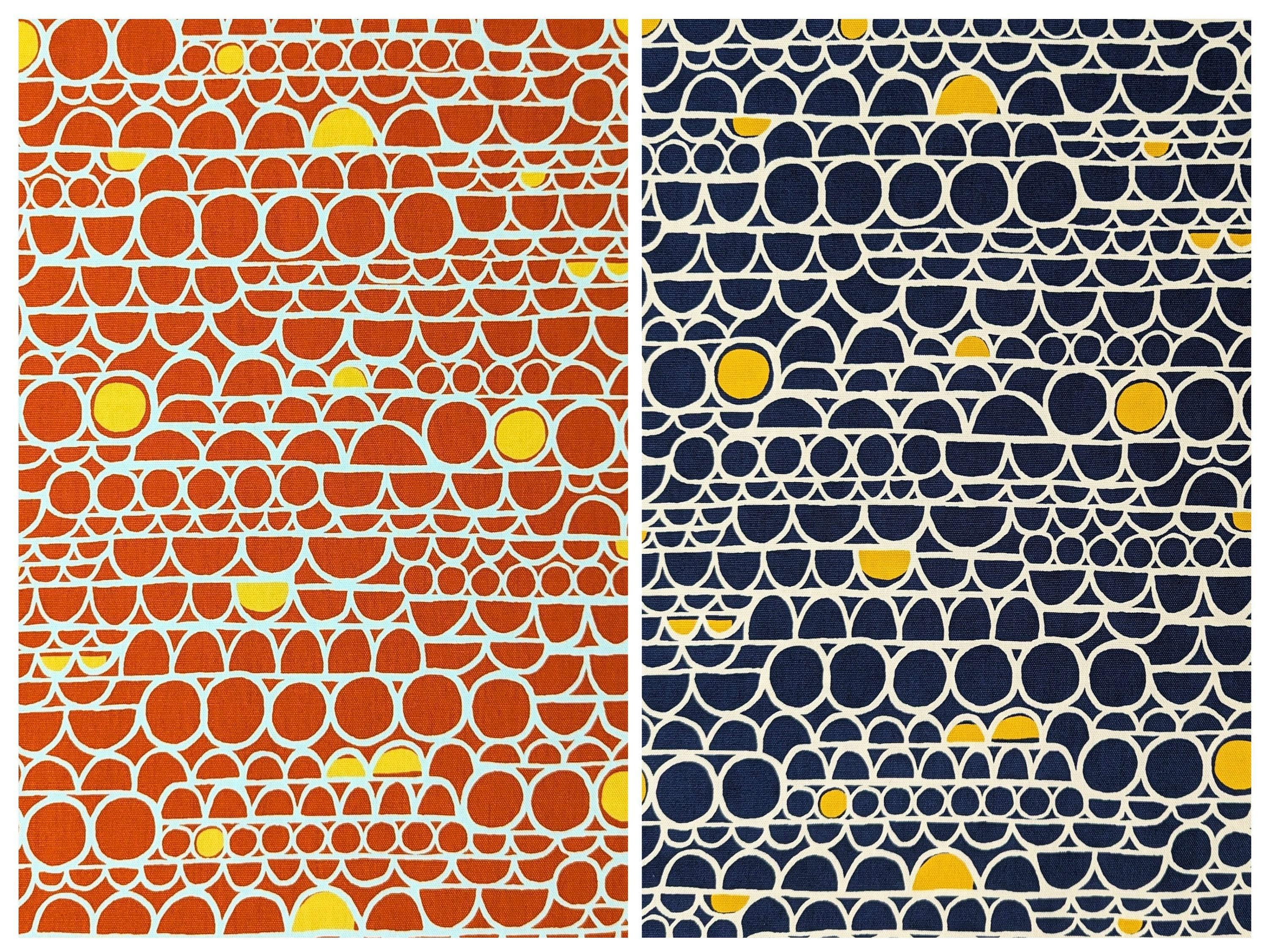 Sunwell - Abstract Bubbles Cotton Oxford - Orange