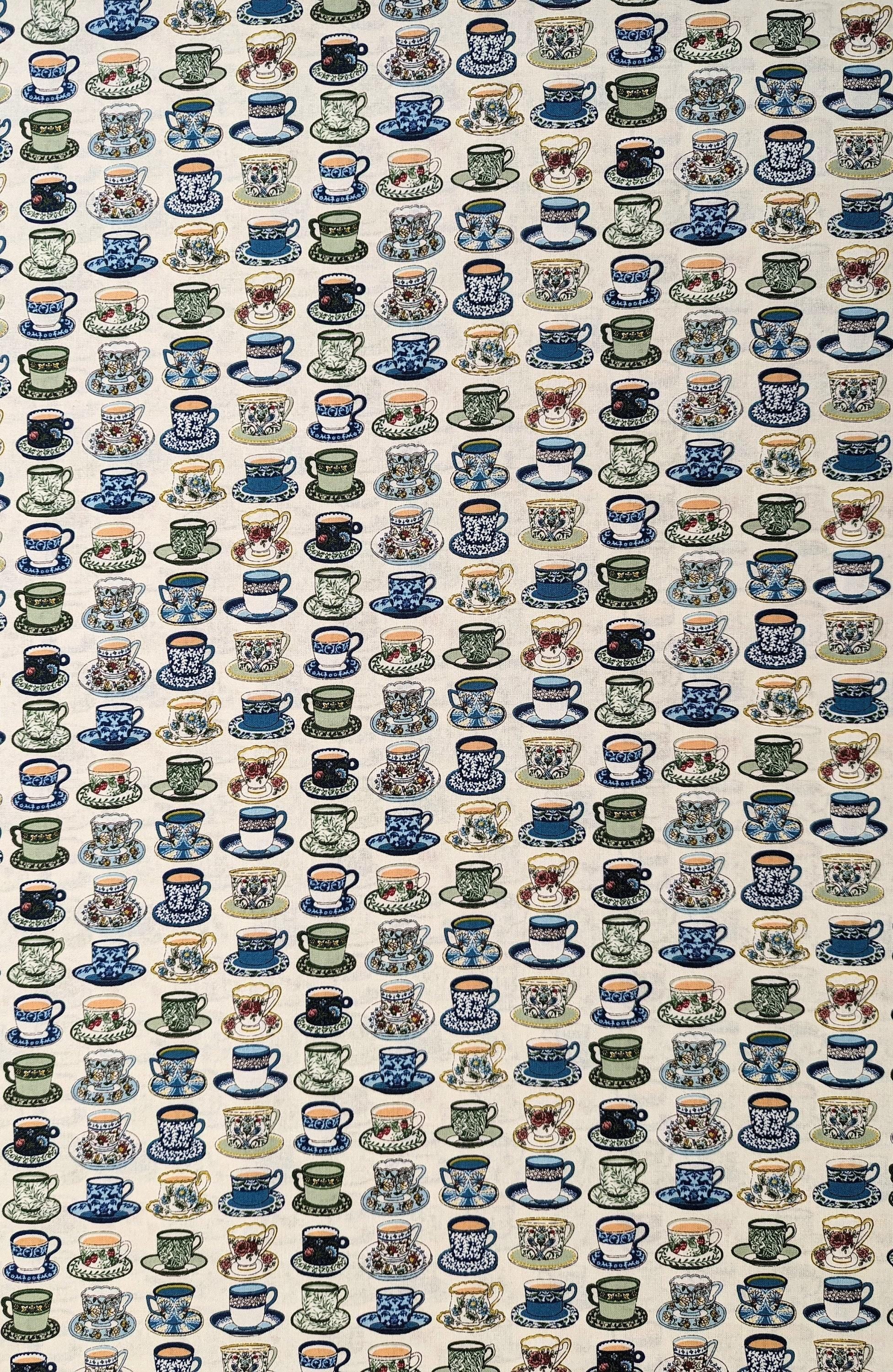 Senyo - Afternoon Tea Cotton Fabric - White