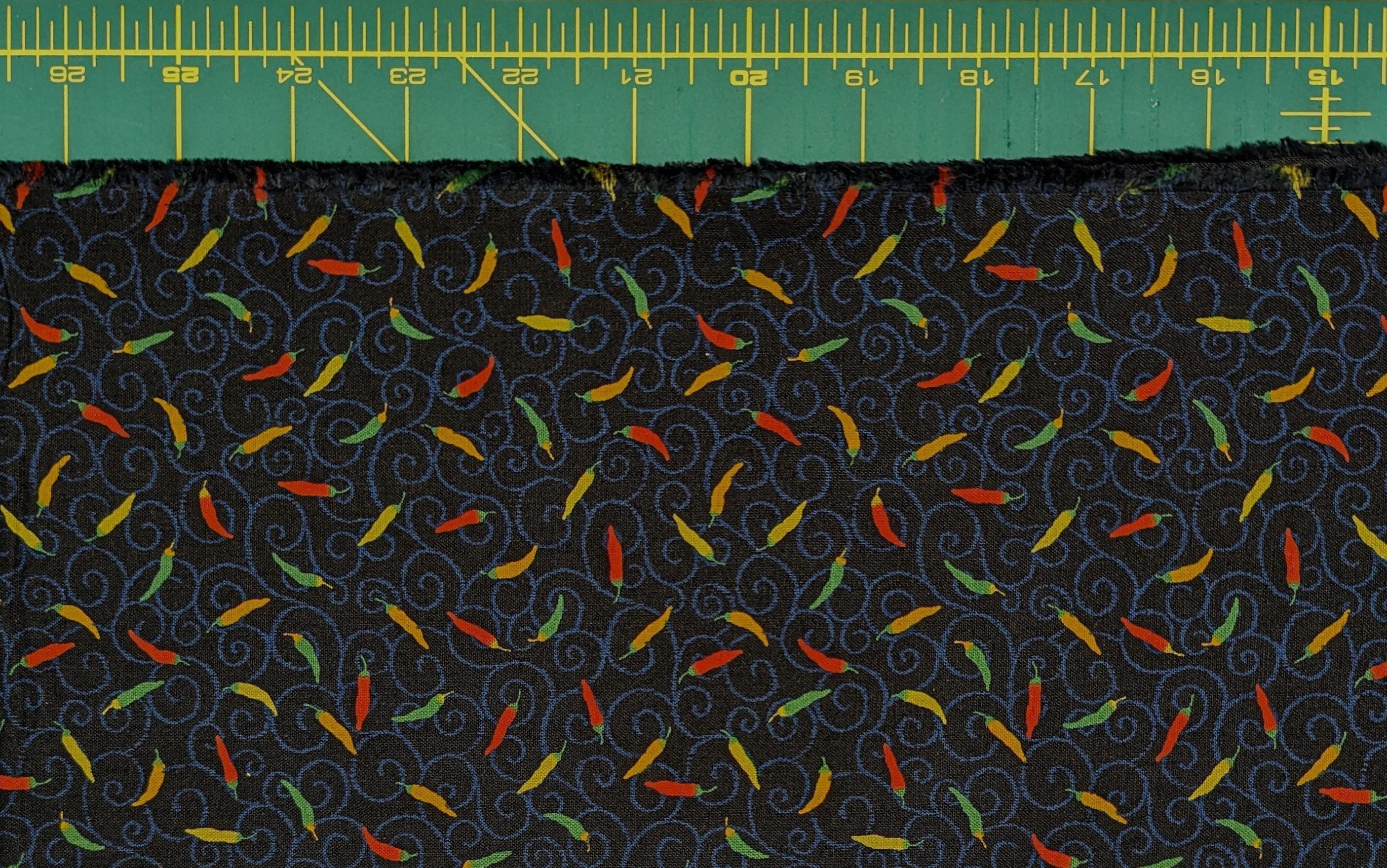 Sevenberry - Tiny Chilis Cotton Fabric - Black