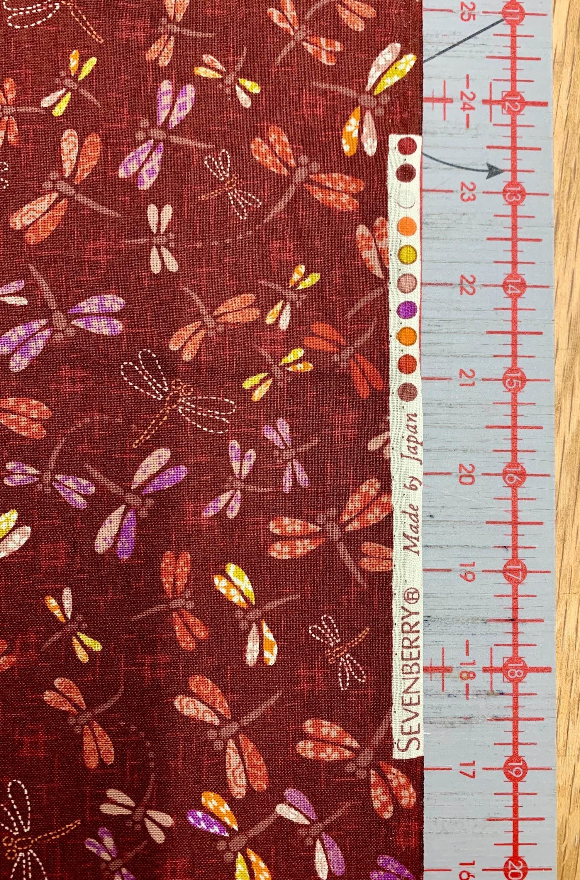 Sevenberry - Patchwork Dragonflies Cotton Fabric - Red