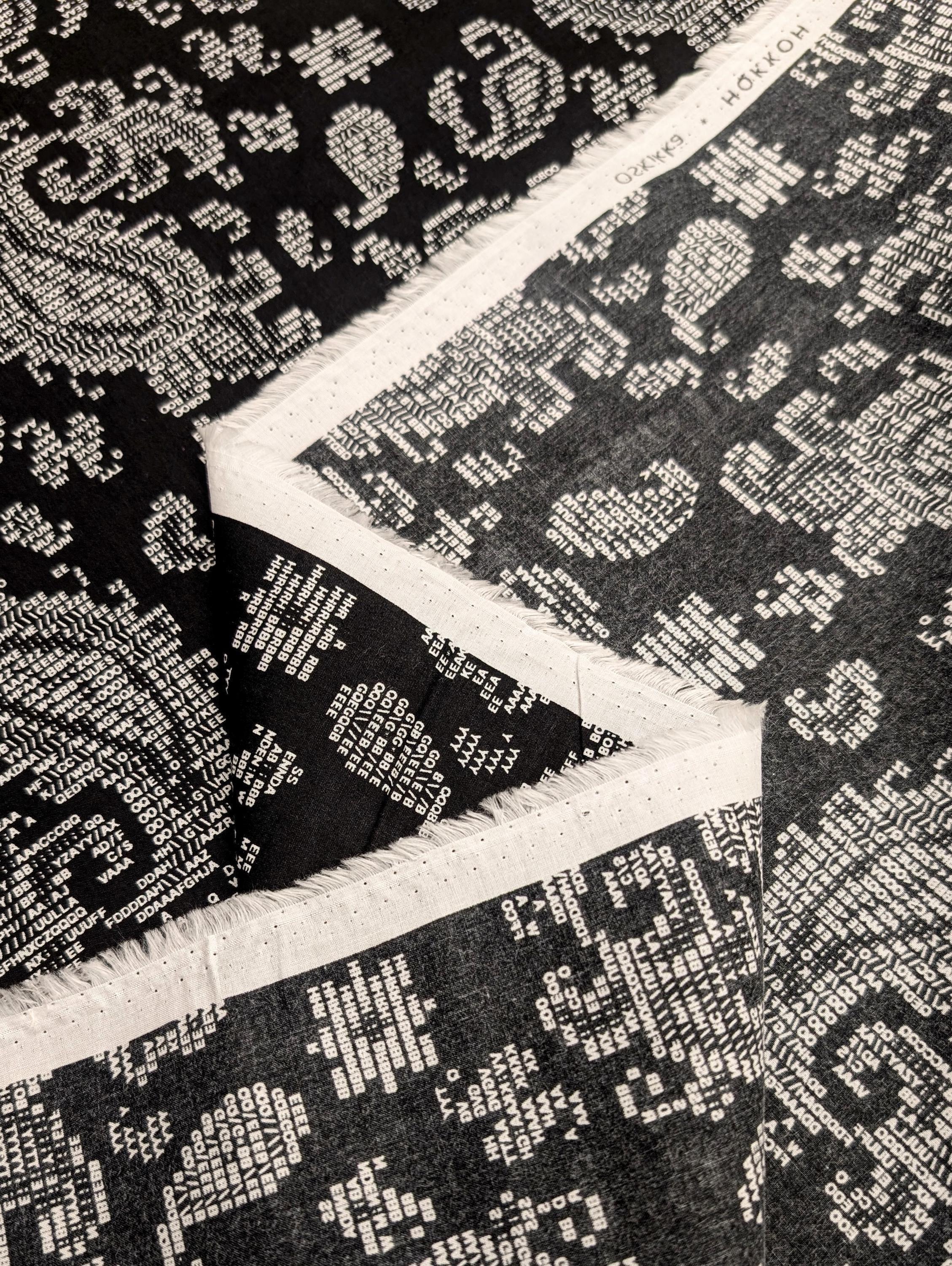 Hokkoh - Coded Paisley Cotton Lawn - Black